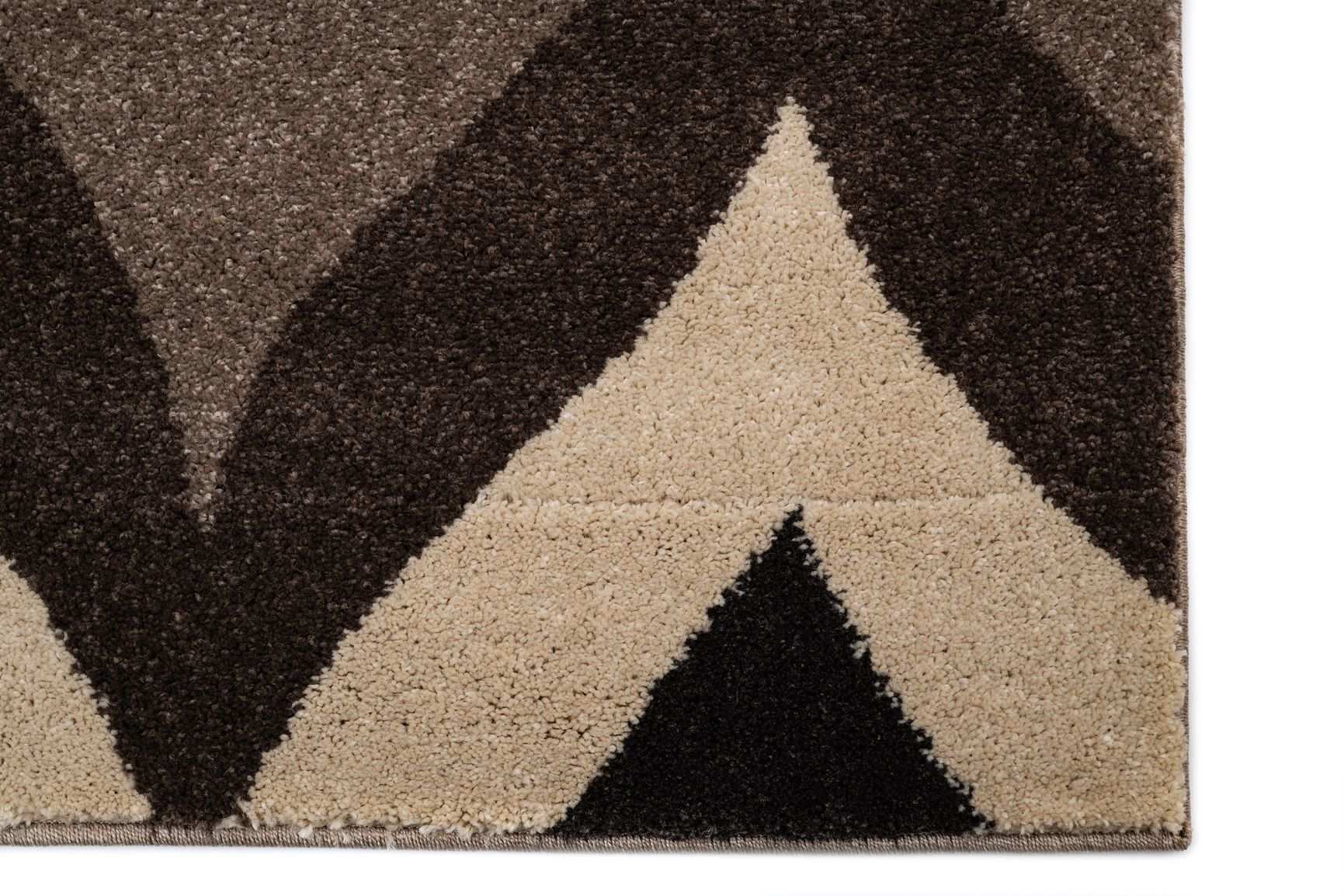 Abstract Kitchen Rug Beige/Brown Polypropylene Rectangular LuxVerso 1102A