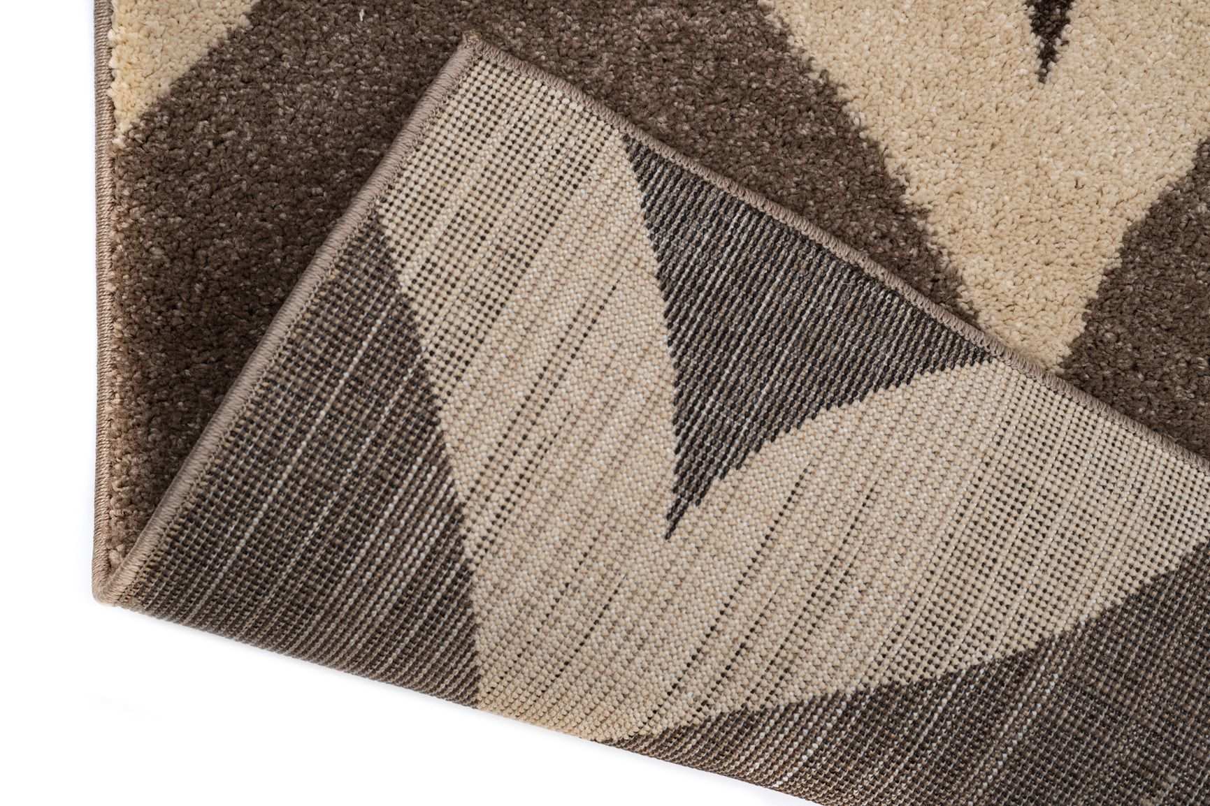 Abstract Kitchen Rug Beige/Brown Polypropylene Rectangular LuxVerso 1102A