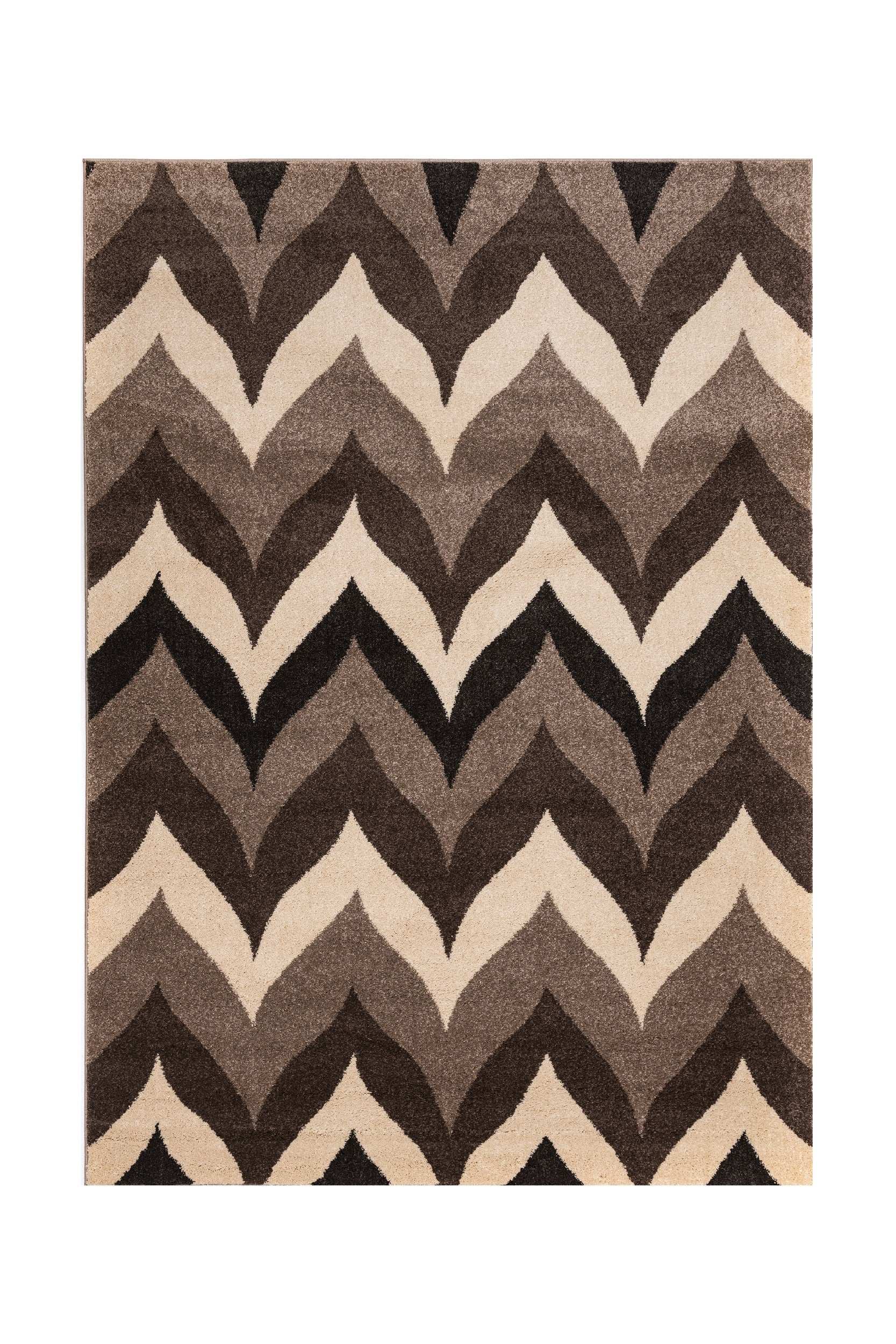 Abstract Kitchen Rug Beige/Brown Polypropylene Rectangular LuxVerso 1102A