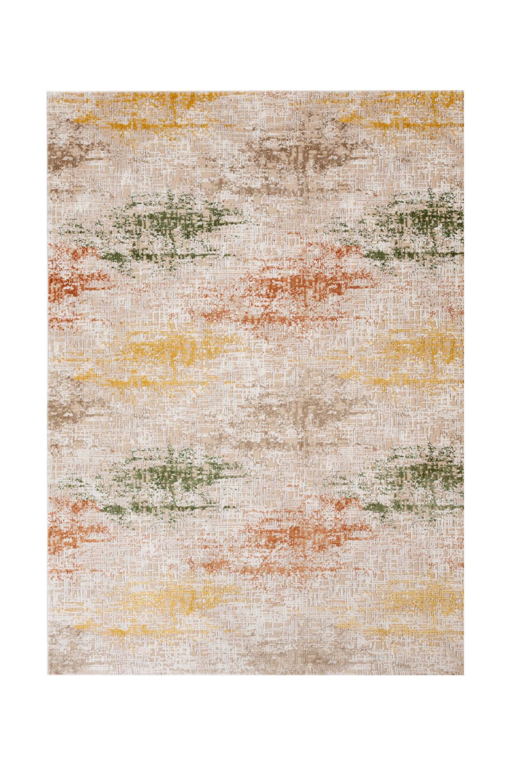 PREMIUM Modern Living Room/Children's Room Cream/Multicolor Acrylic Carpet - Defne 1642B