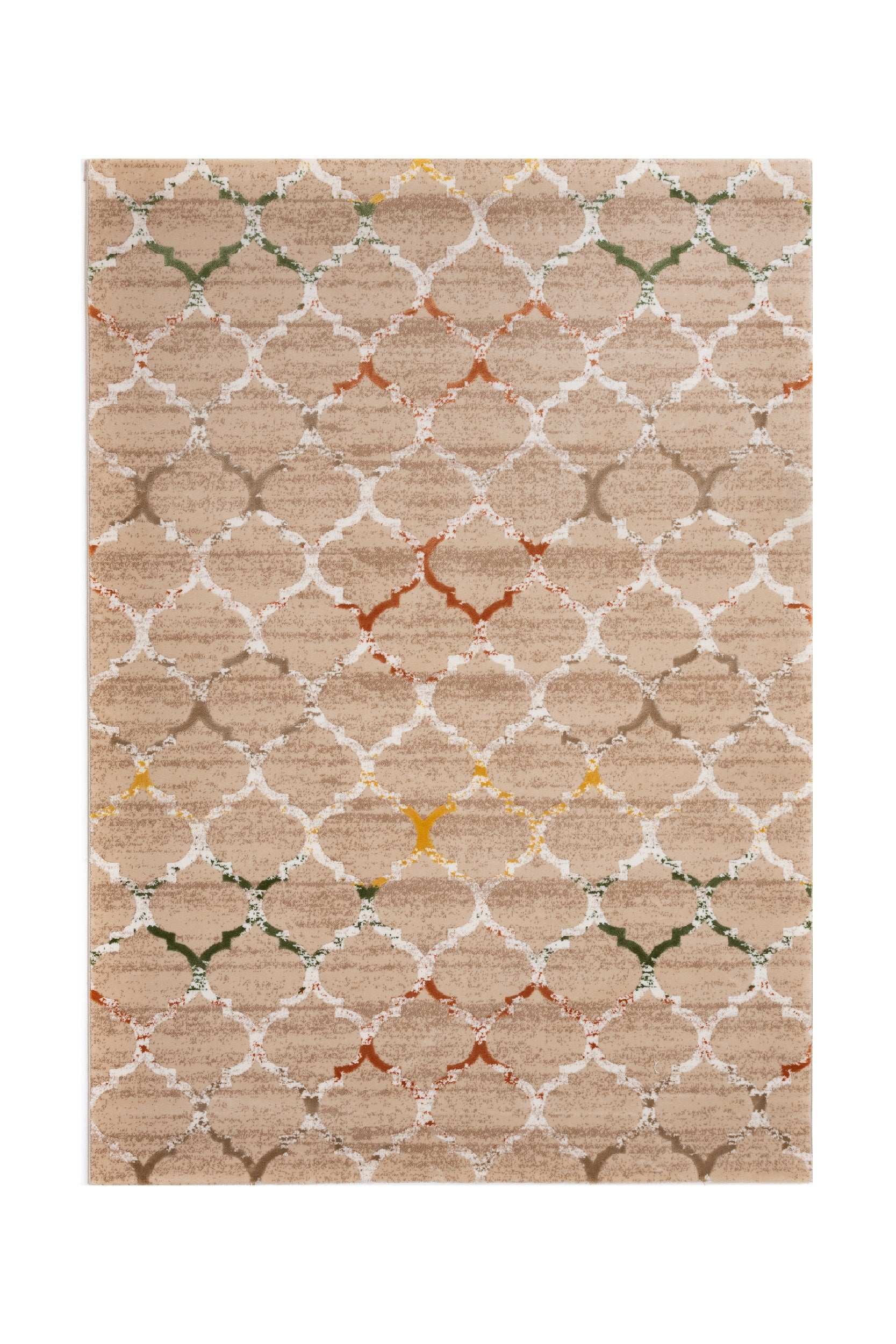 PREMIUM Modern Carpet for Children's Room/Living Room Beige/Multicolor Rectangular - Defne 1667A