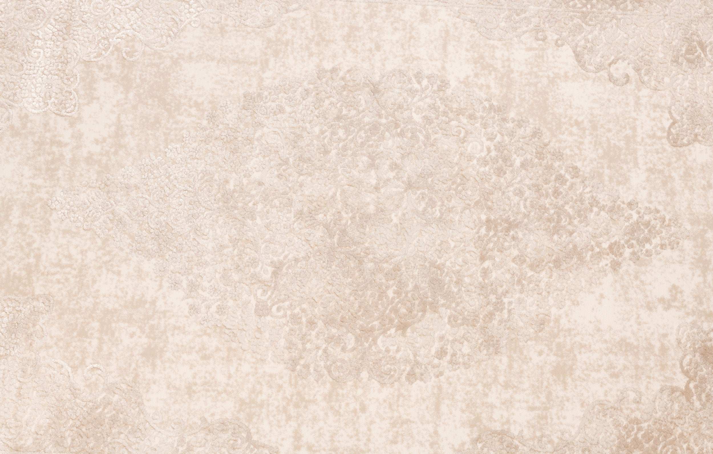 PREMIUM Abstract/Classic Bedroom Carpet Cream/Beige Acrylic -Aysil 1716A