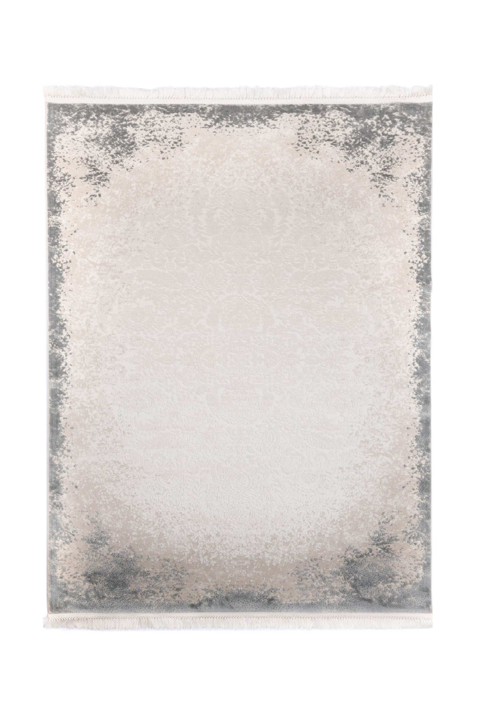 PREMIUM Modern Living Grey/Cream Acrylic Carpet - Aysil 1861D