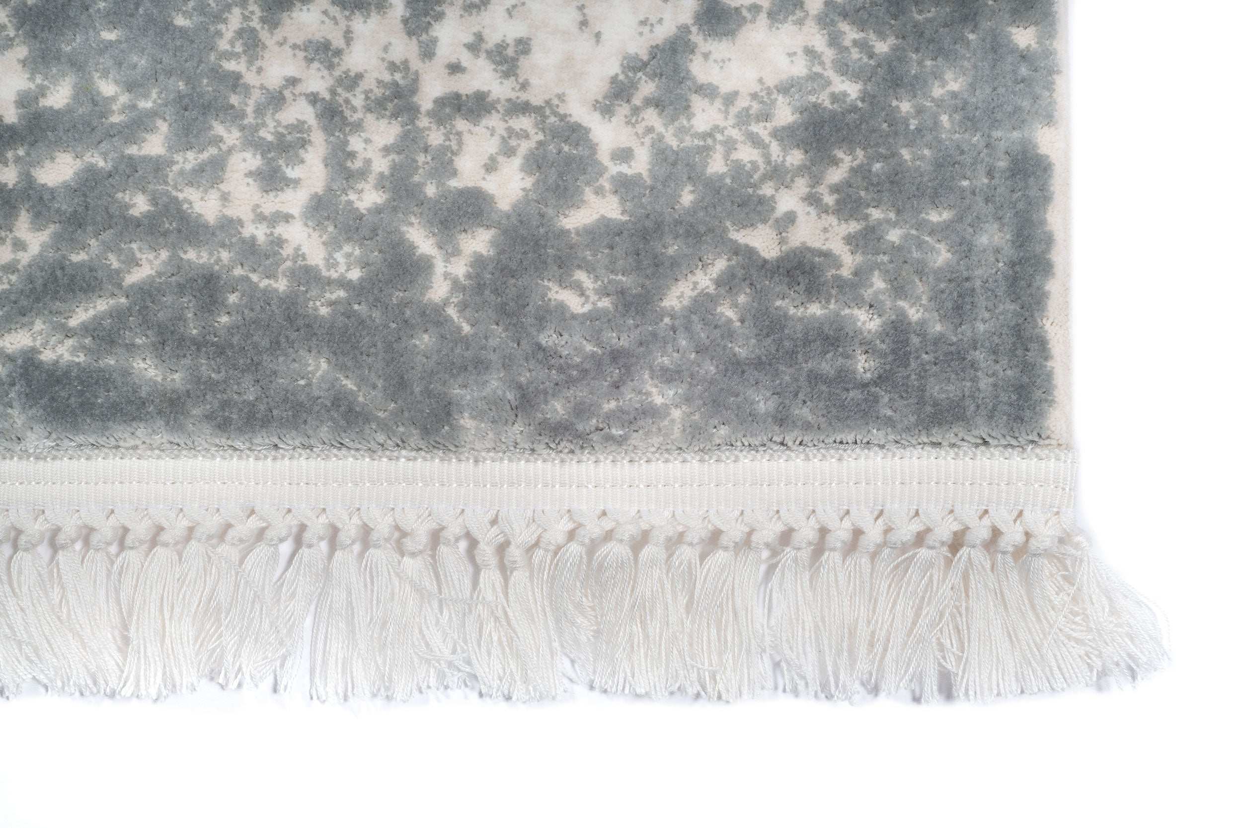 PREMIUM Modern Living Grey/Cream Acrylic Carpet - Aysil 1861D