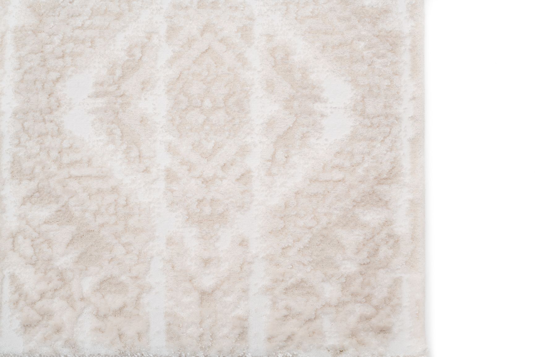 PREMIUM Modern/Geometric Bedroom Carpet Cream/White Acrylic - Aysil 1880A