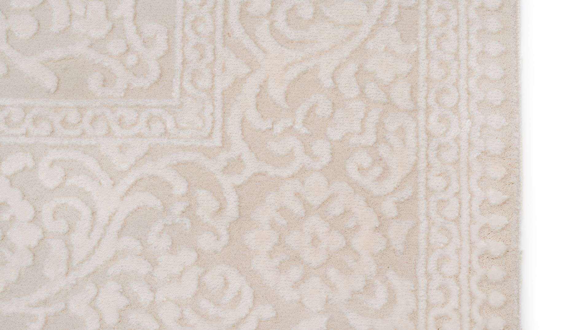 PREMIUM Modern Living Cream/Beige Acrylic Rectangular Carpet - Aysil 1897B