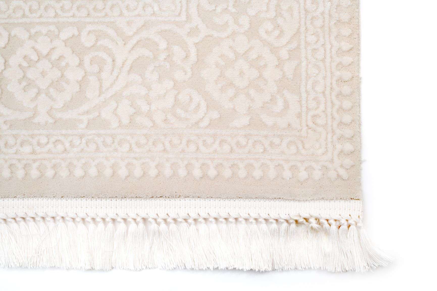 PREMIUM Modern Living Cream/Beige Acrylic Rectangular Carpet - Aysil 1897B