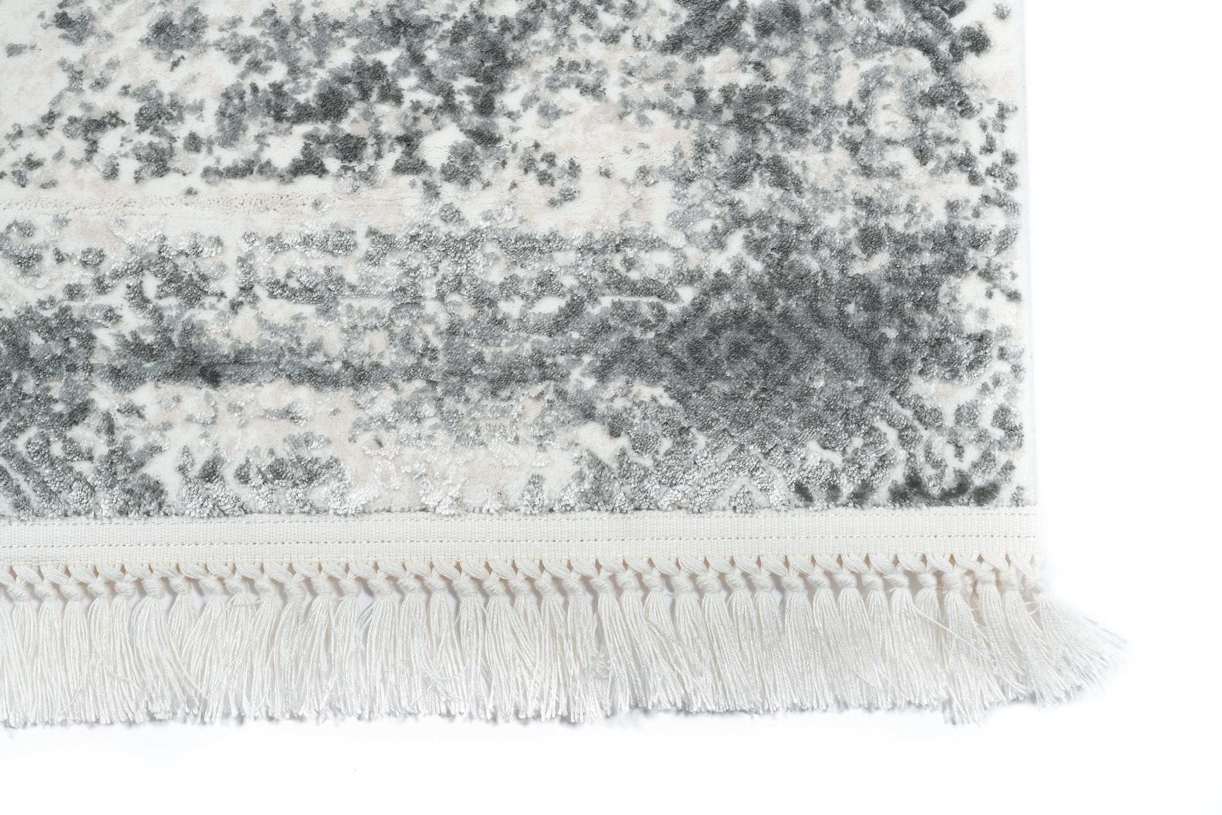 PREMIUM Minimalist/Modern Grey/Cream Acrylic Rectangular Carpet - Aysil 2822C