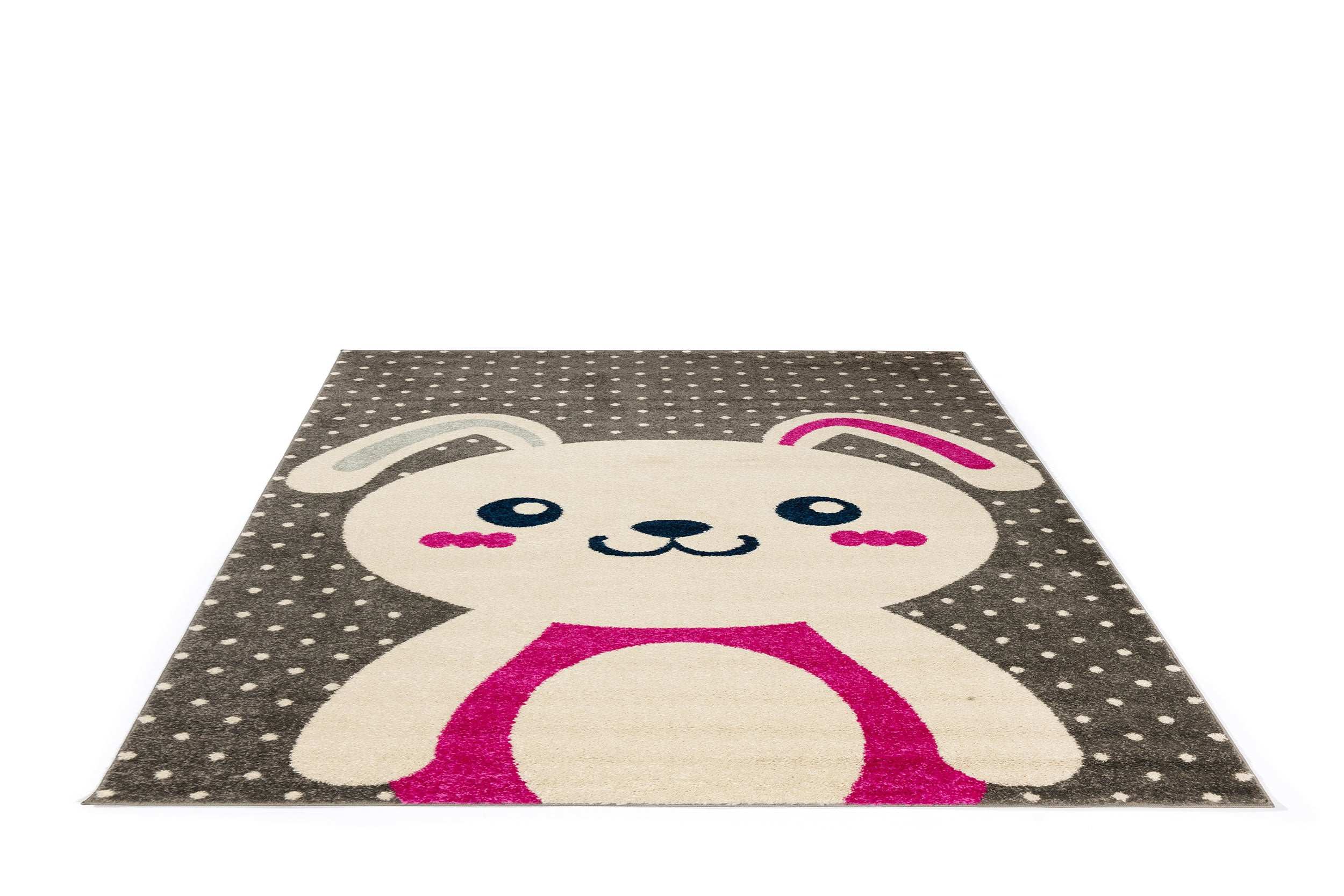 Modern Children's Room Rug Grey/Cream Polypropylene Rectangular - Emily 2322A