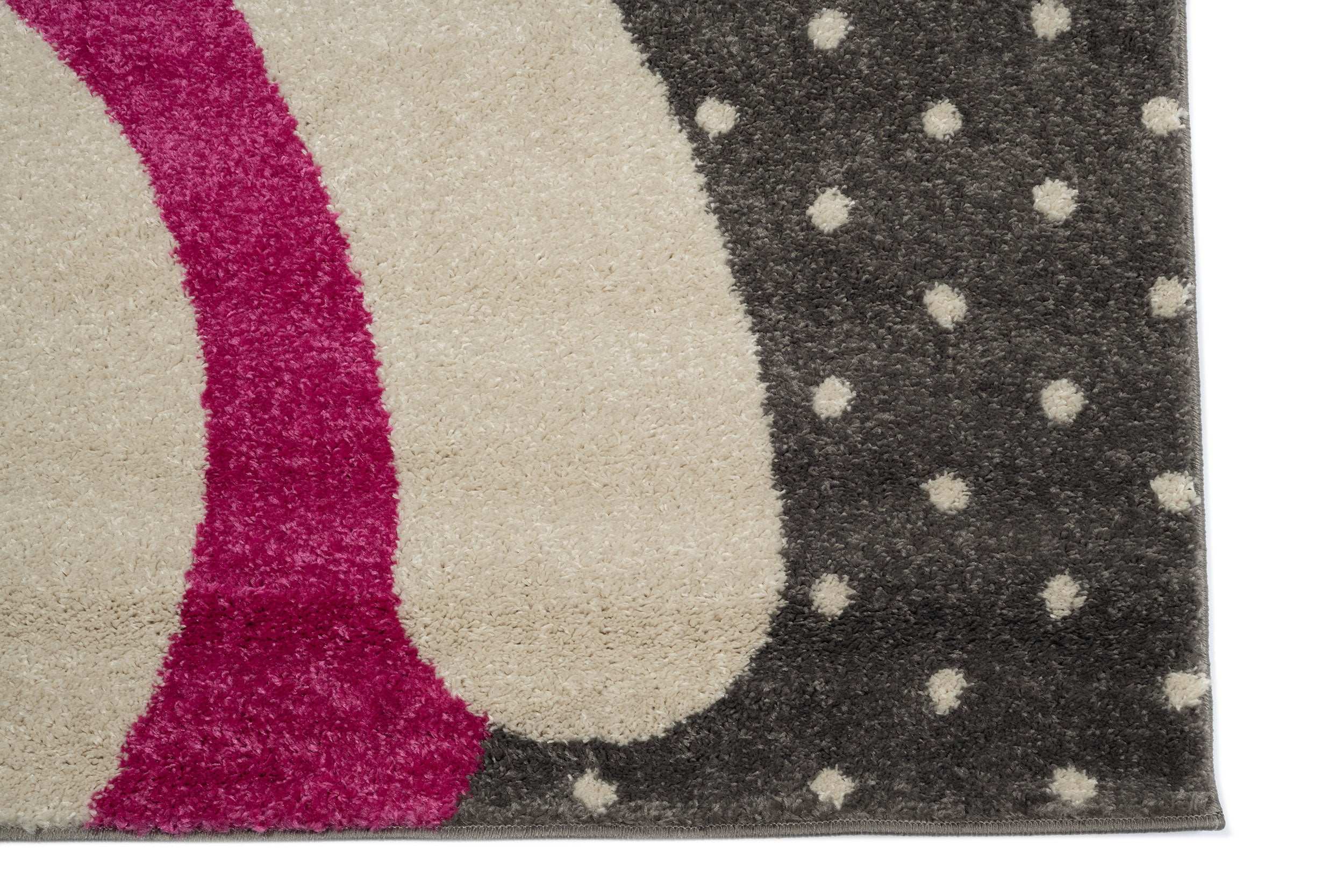 Modern Children's Room Rug Grey/Cream Polypropylene Rectangular - Emily 2322A