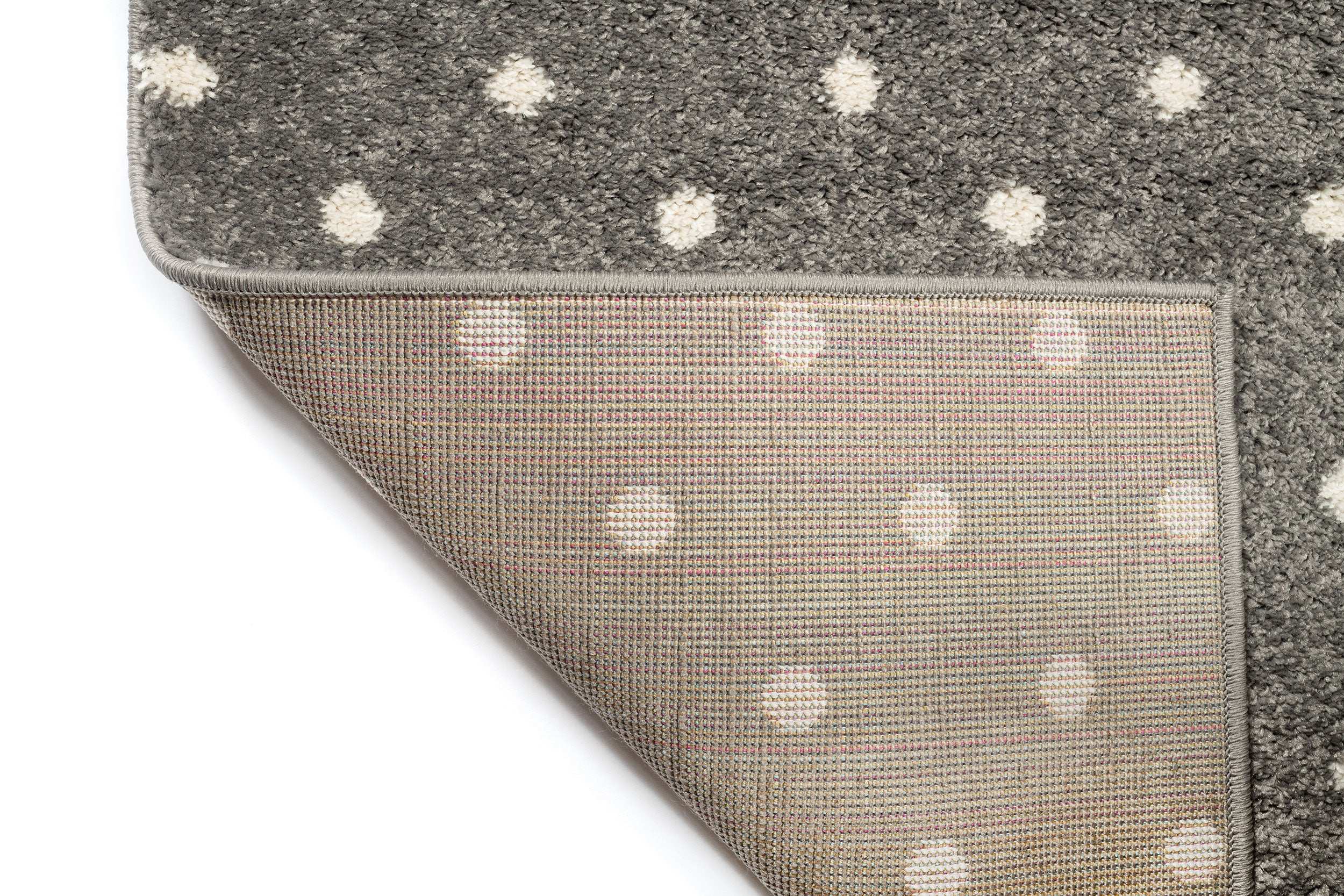 Modern Children's Room Rug Grey/Cream Polypropylene Rectangular - Emily 2322A