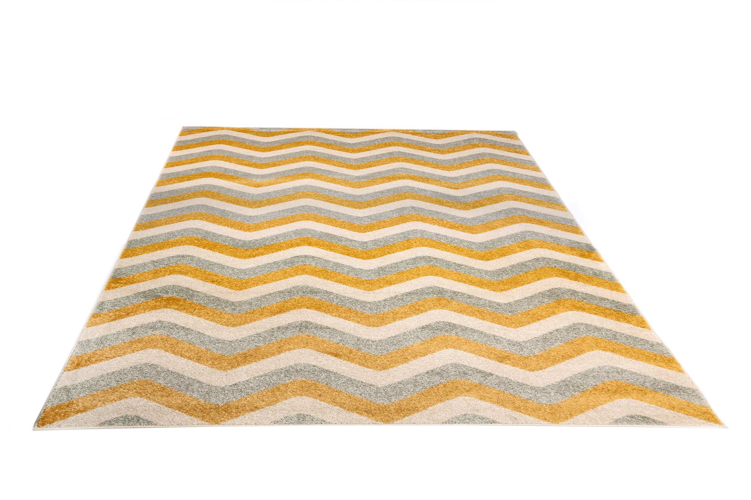 Modern Children's Room Carpet Blue/Cream/Yellow Rectangular Polypropylene - Emily 2324a
