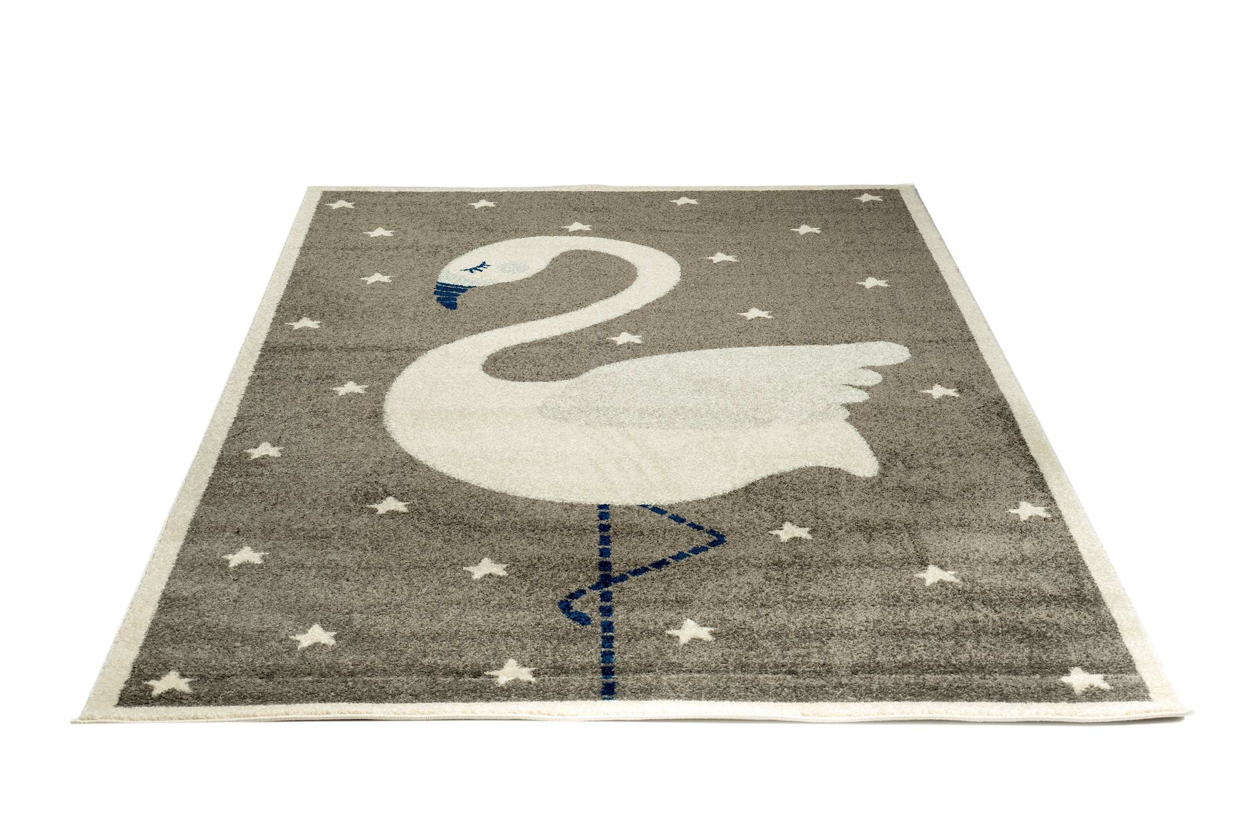Modern Children's Room Rug Grey Polypropylene Rectangular - Emily 2343A