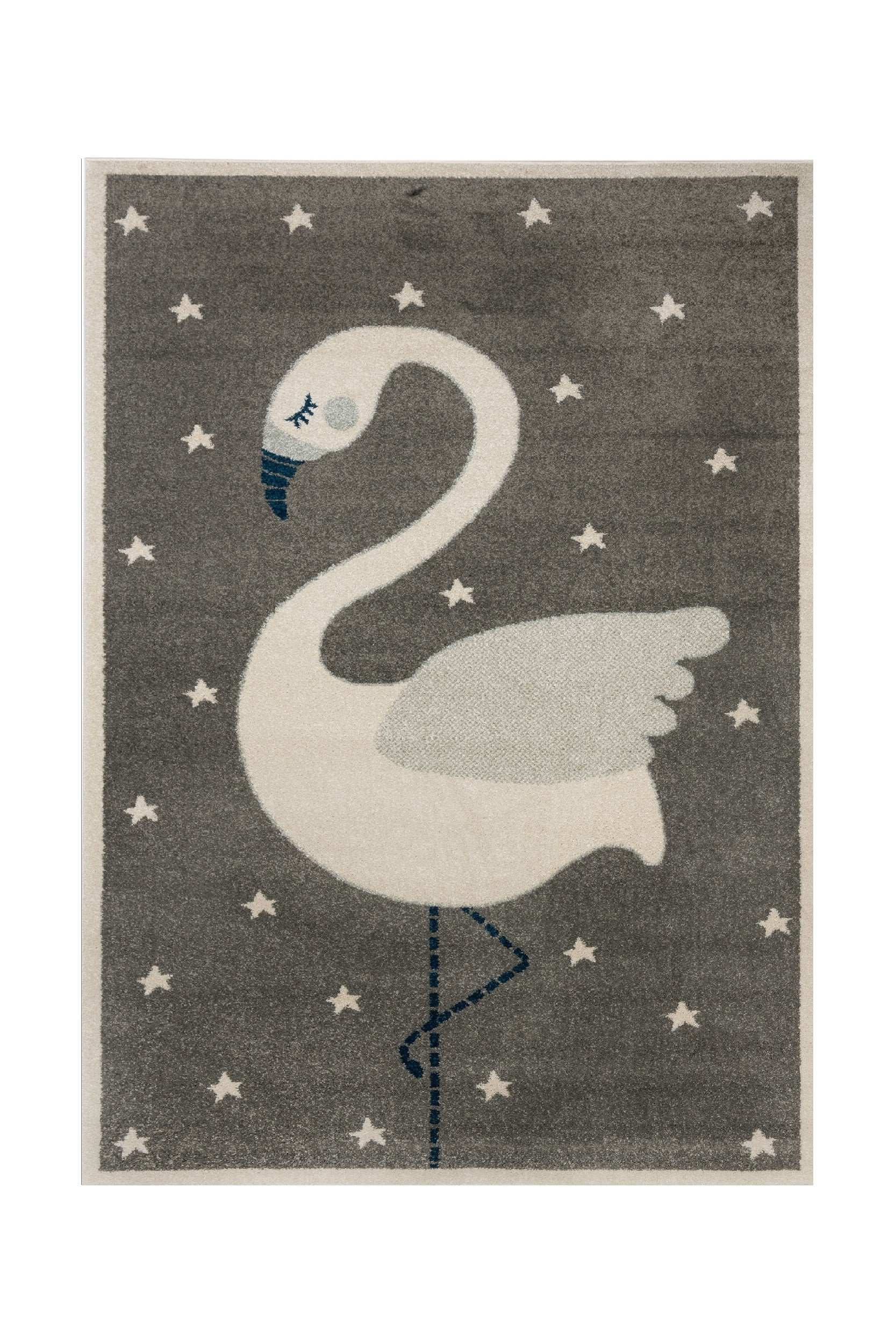 Modern Children's Room Rug Grey Polypropylene Rectangular - Emily 2343A