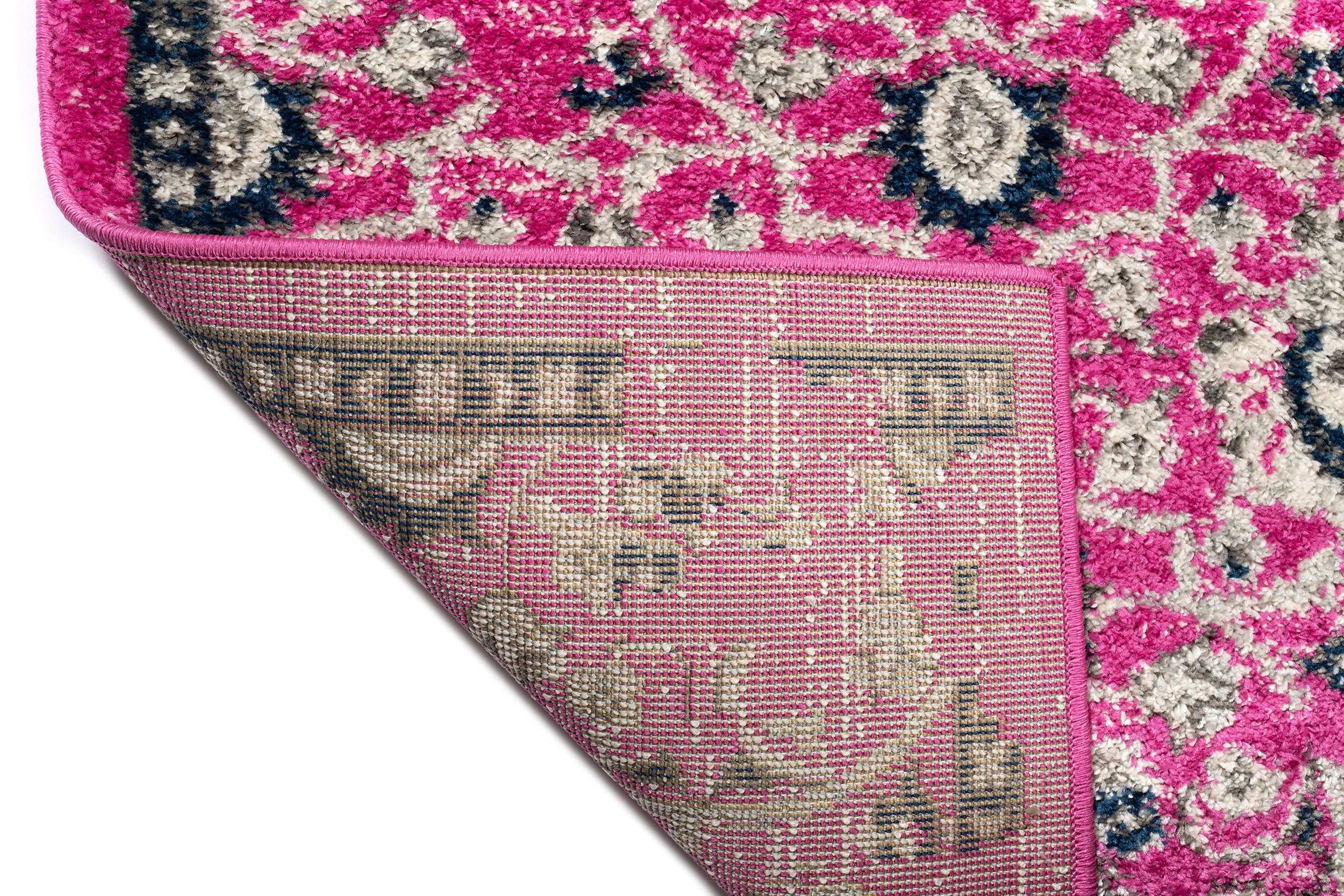 Modern Pink Polypropylene Children's Room Rug Rectangular - Emily 2352B