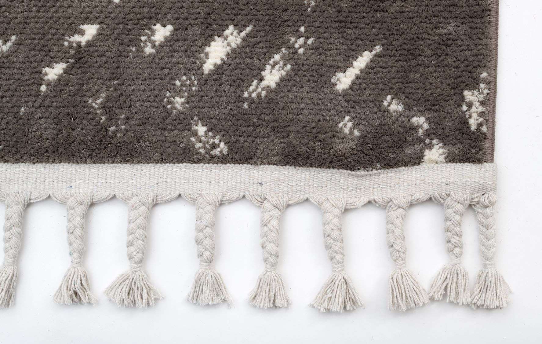 Geometric Living Room Rug Brown Polyester Rectangular Otantik 2588A