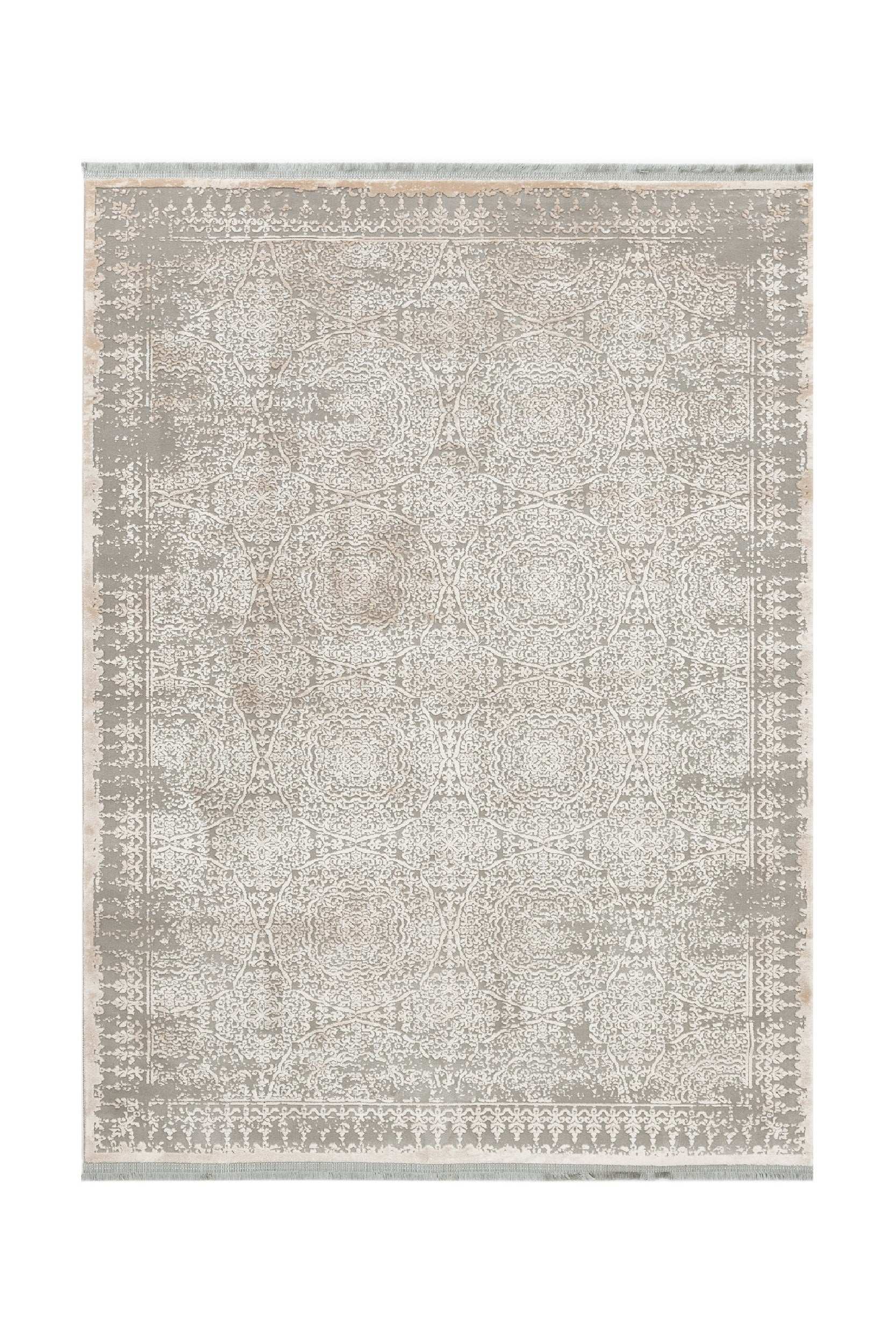 PREMIUM Modern Living Room/Hallway Grey/Beige Acrylic Rectangular Purple Carpet 2613B