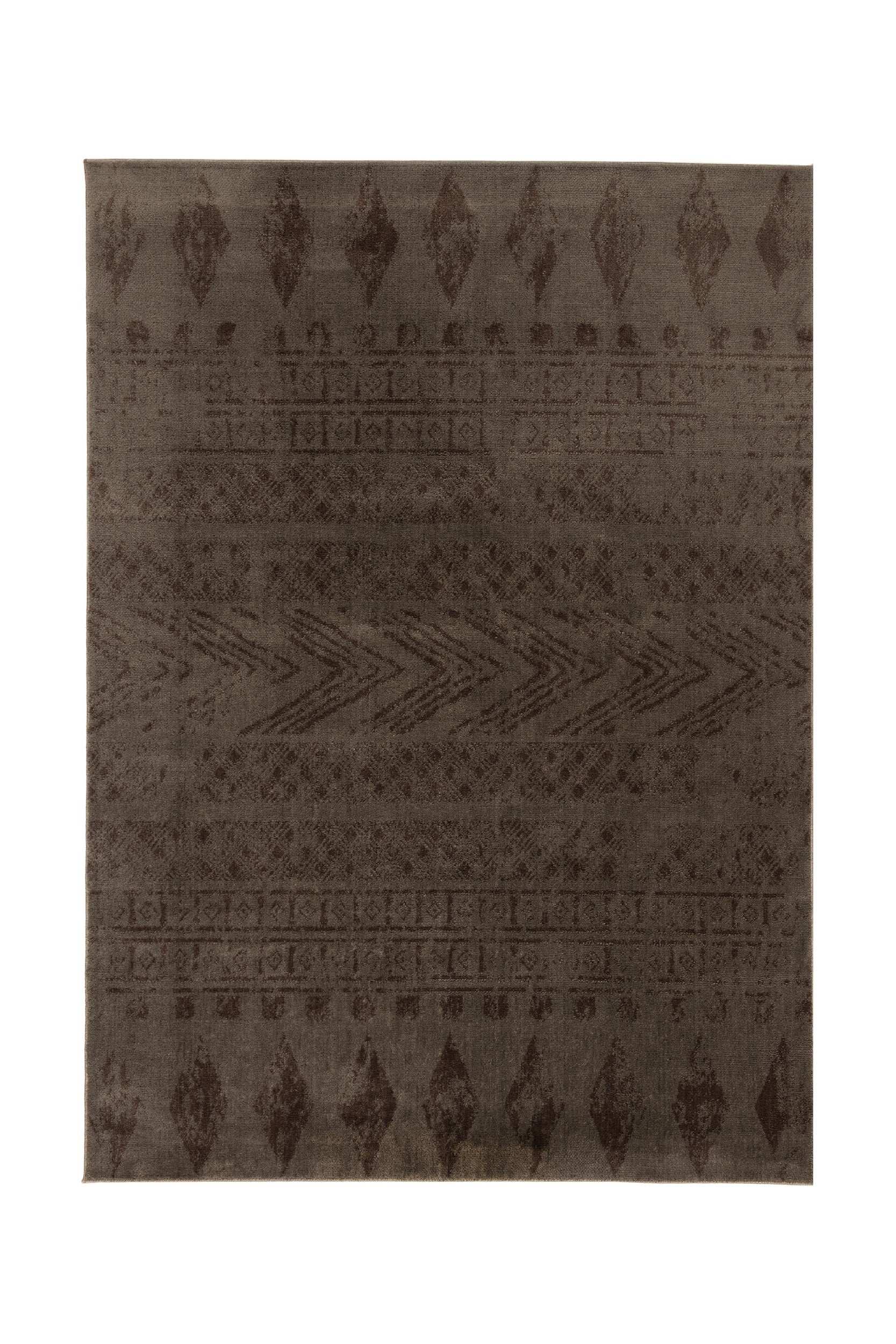 Modern/Abstract Kitchen Rug Brown Polyester Rectangular Otantik 2617A