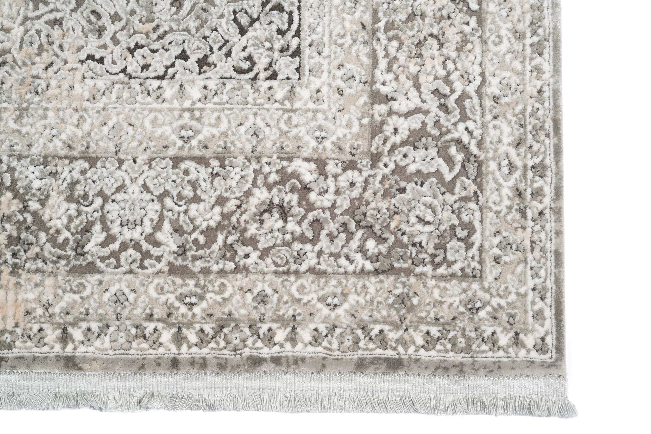 PREMIUM Persian Living Room Carpet Beige/Grey Acrylic Rectangular Purple 2801C