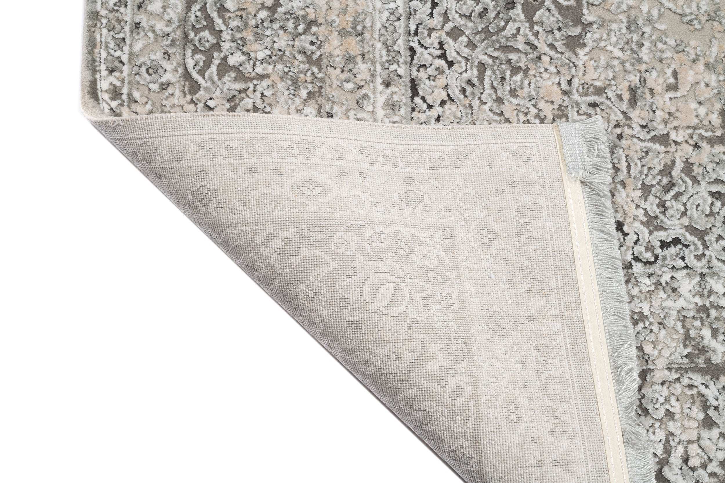 PREMIUM Persian Living Room Carpet Beige/Grey Acrylic Rectangular Purple 2801C