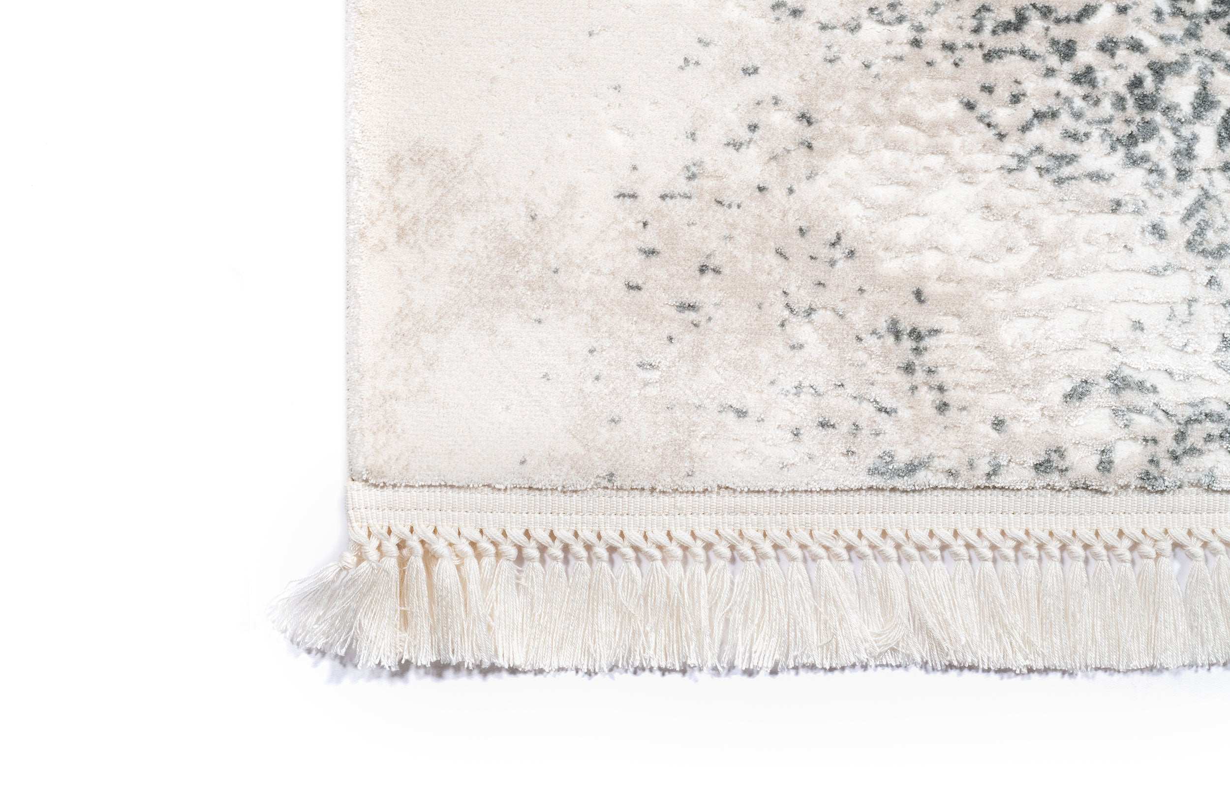 PREMIUM Modern Living Room Grey/Cream Acrylic Rectangular Carpet -Aysil 2820C