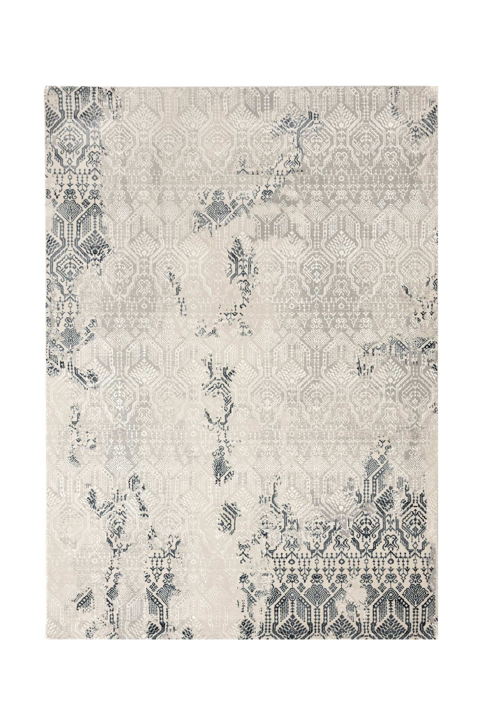 Modern Children's Room Carpet Blue/Cream Polyester/Polypropylene SilaLux 2927A