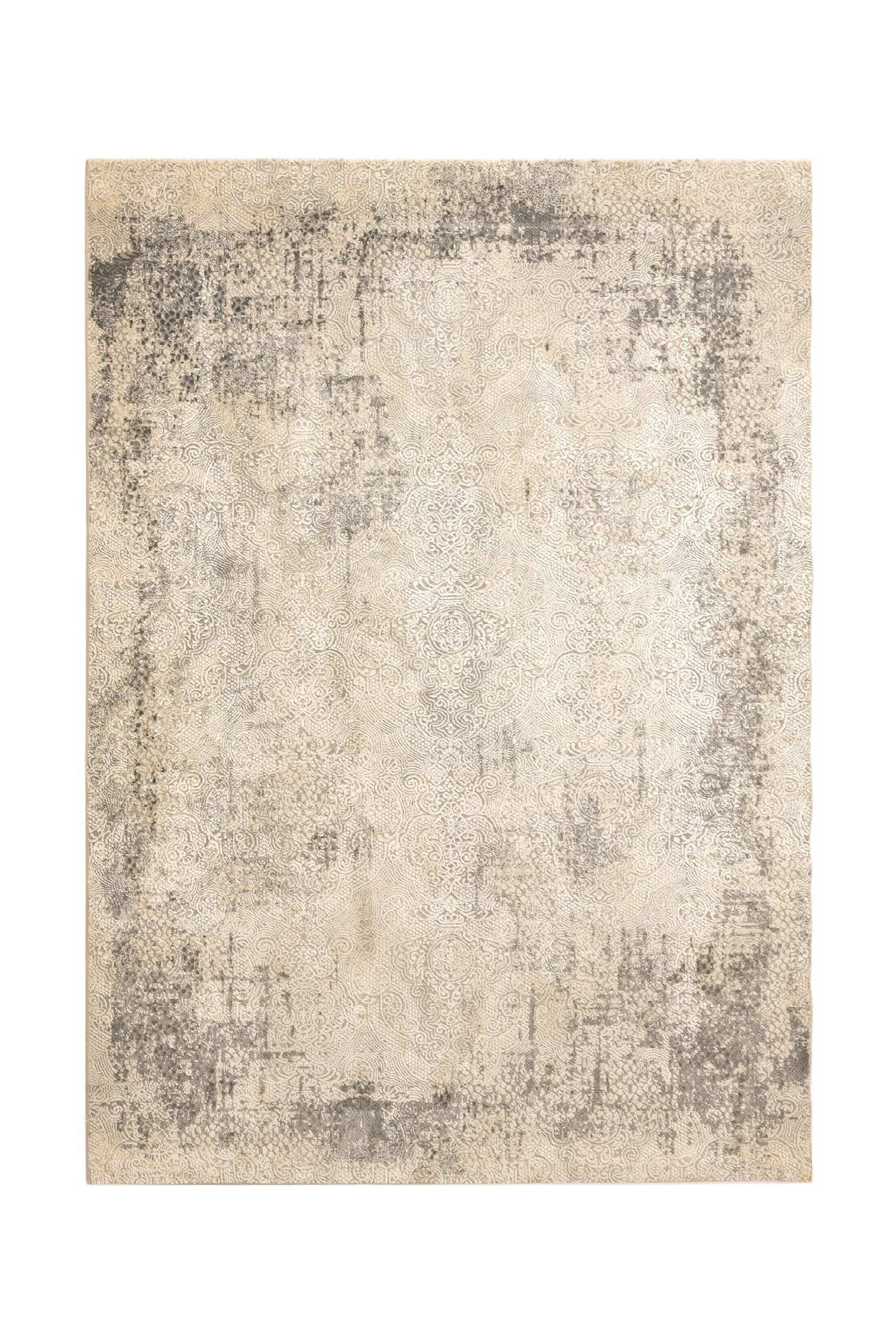 Abstract Living Room Carpet Grey/Beige Polyester/Polypropylene SilaLux 2930A