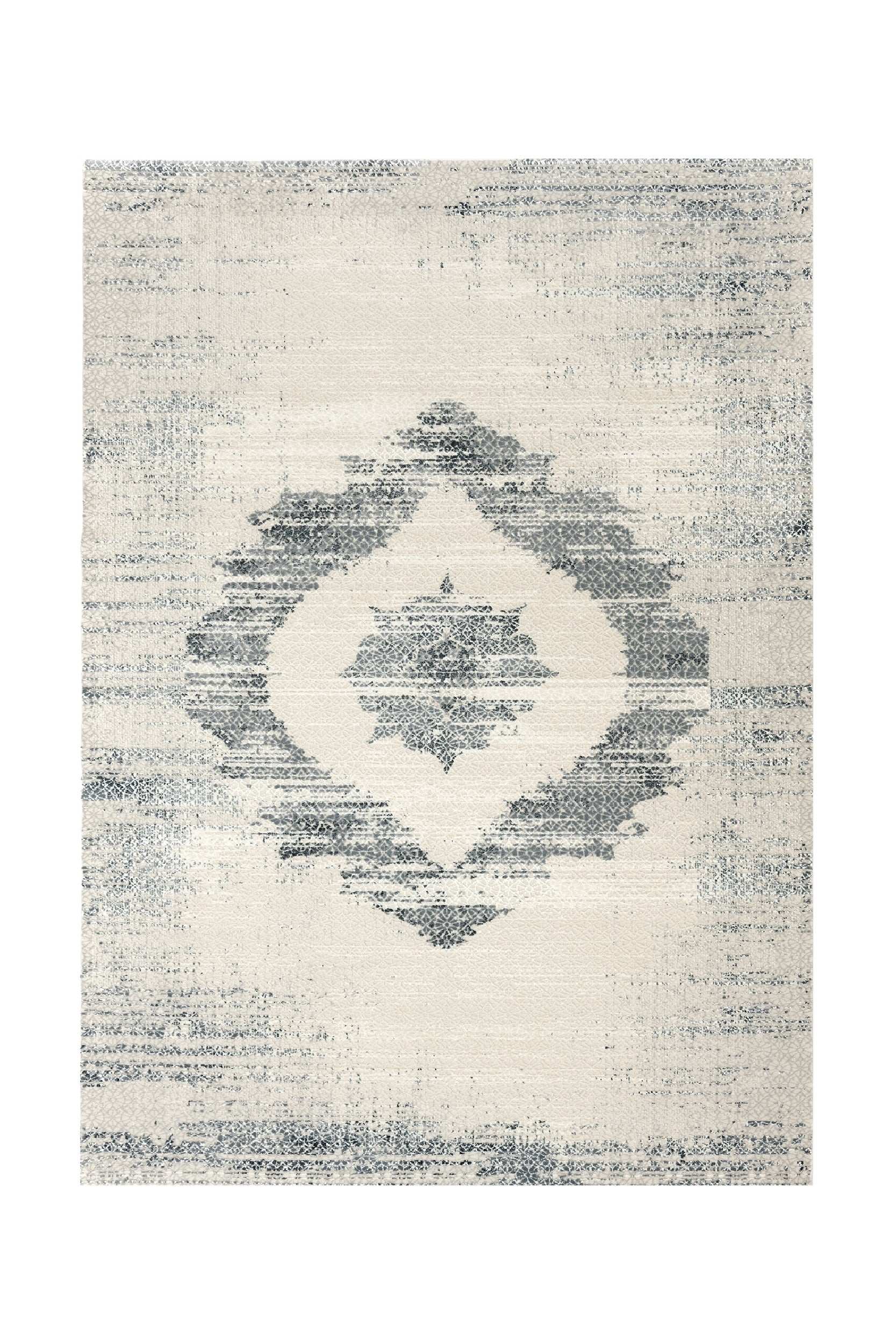 Vintage Living Room Carpet Blue/Grey Polyester/Polypropylene SilaLux 2983A