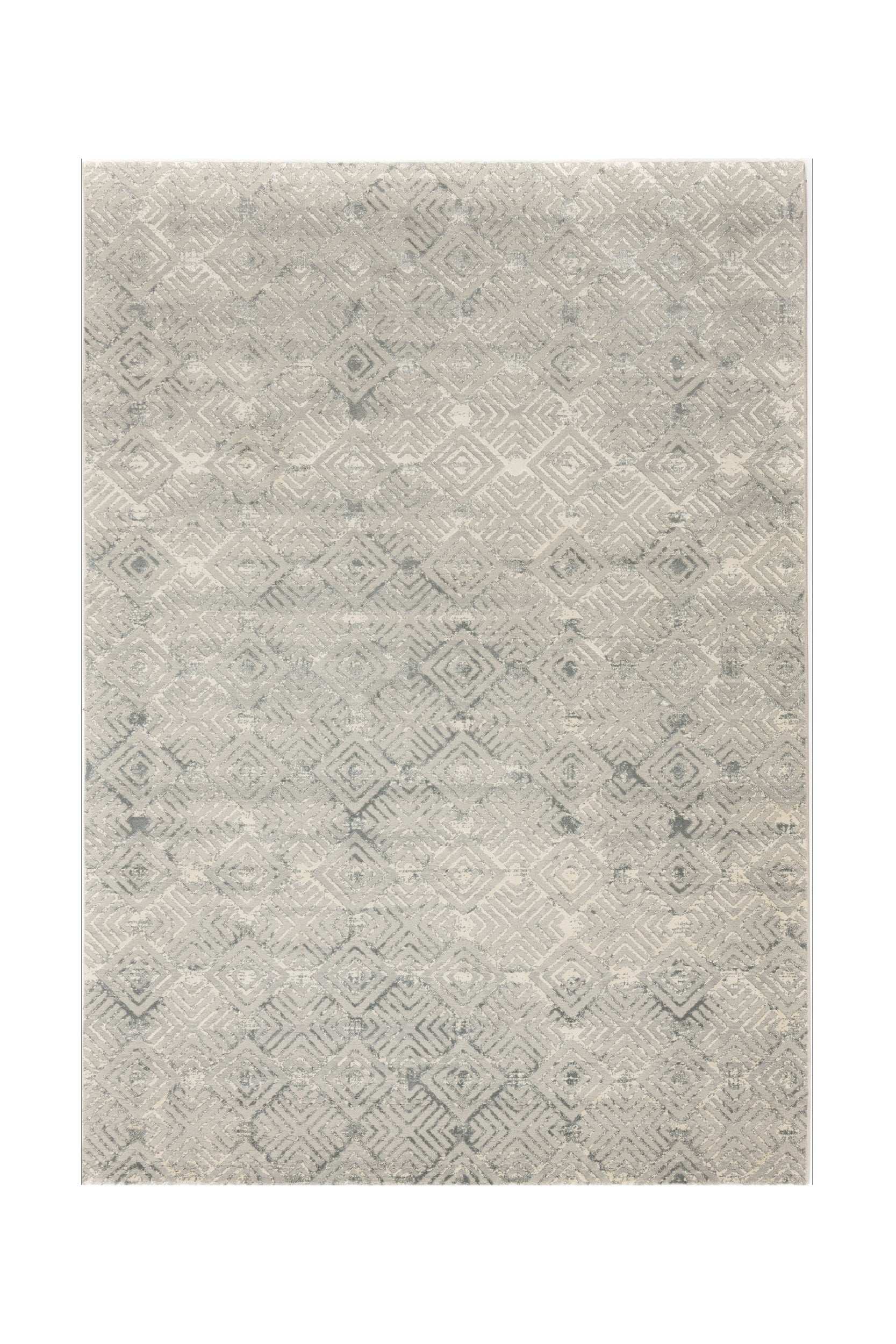 Modern/Abstract Kitchen Rug Grey Polyester/Polypropylene SilaLux 4940A