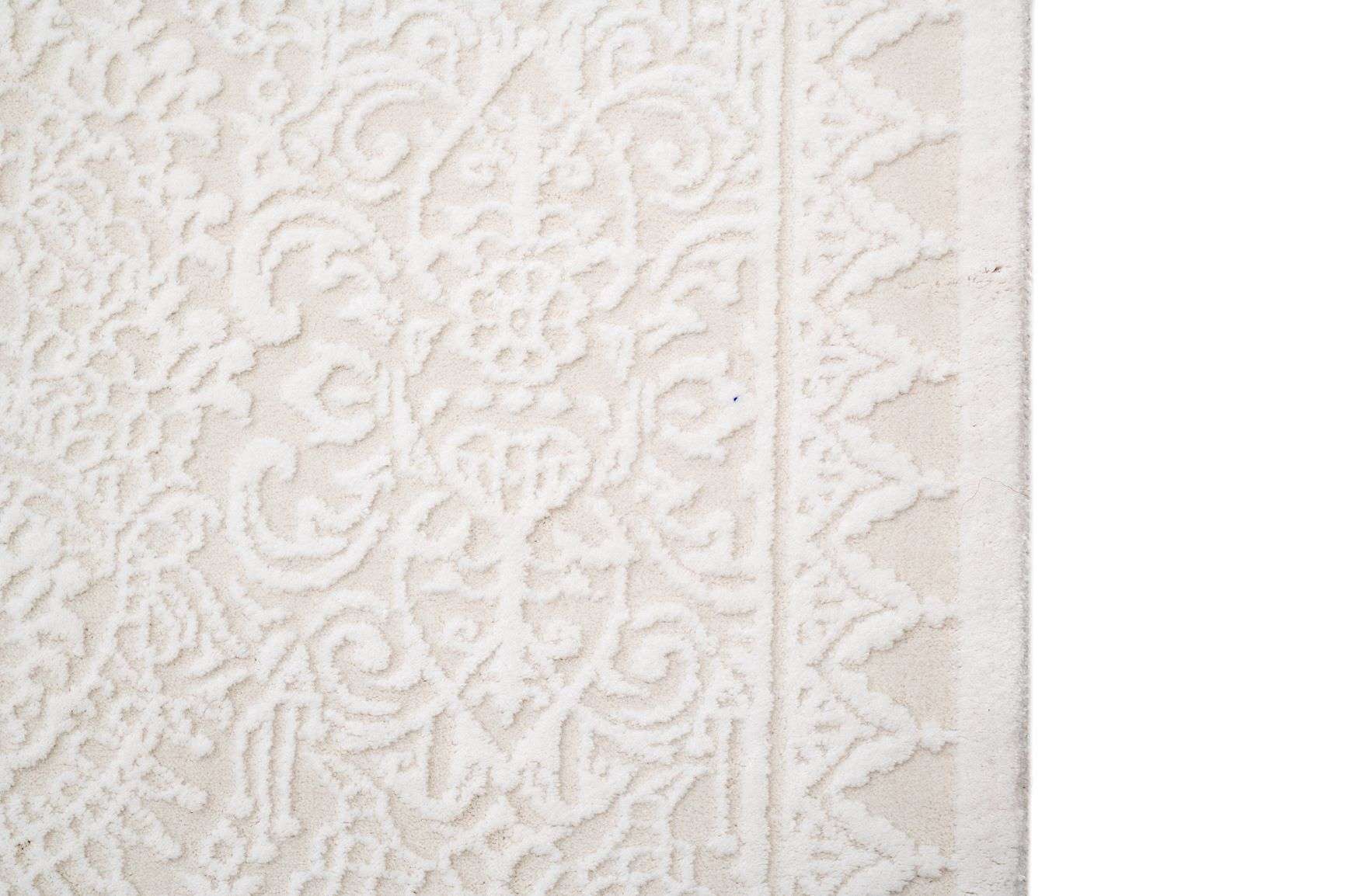 PREMIUM Bedroom Carpet Cream/White Acrylic/Bamboo Rectangular Adonis 1928A