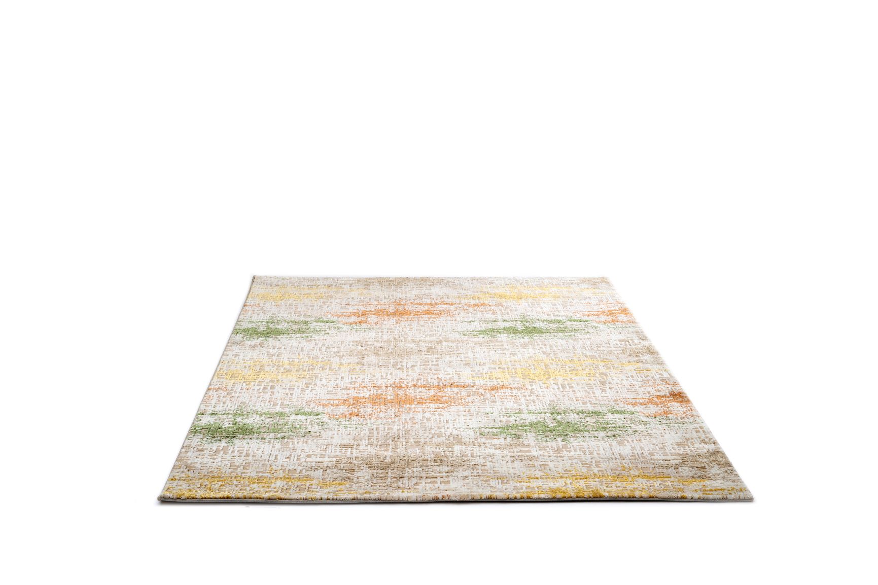 PREMIUM Modern Living Room/Children's Room Cream/Multicolor Acrylic Carpet - Defne 1642B