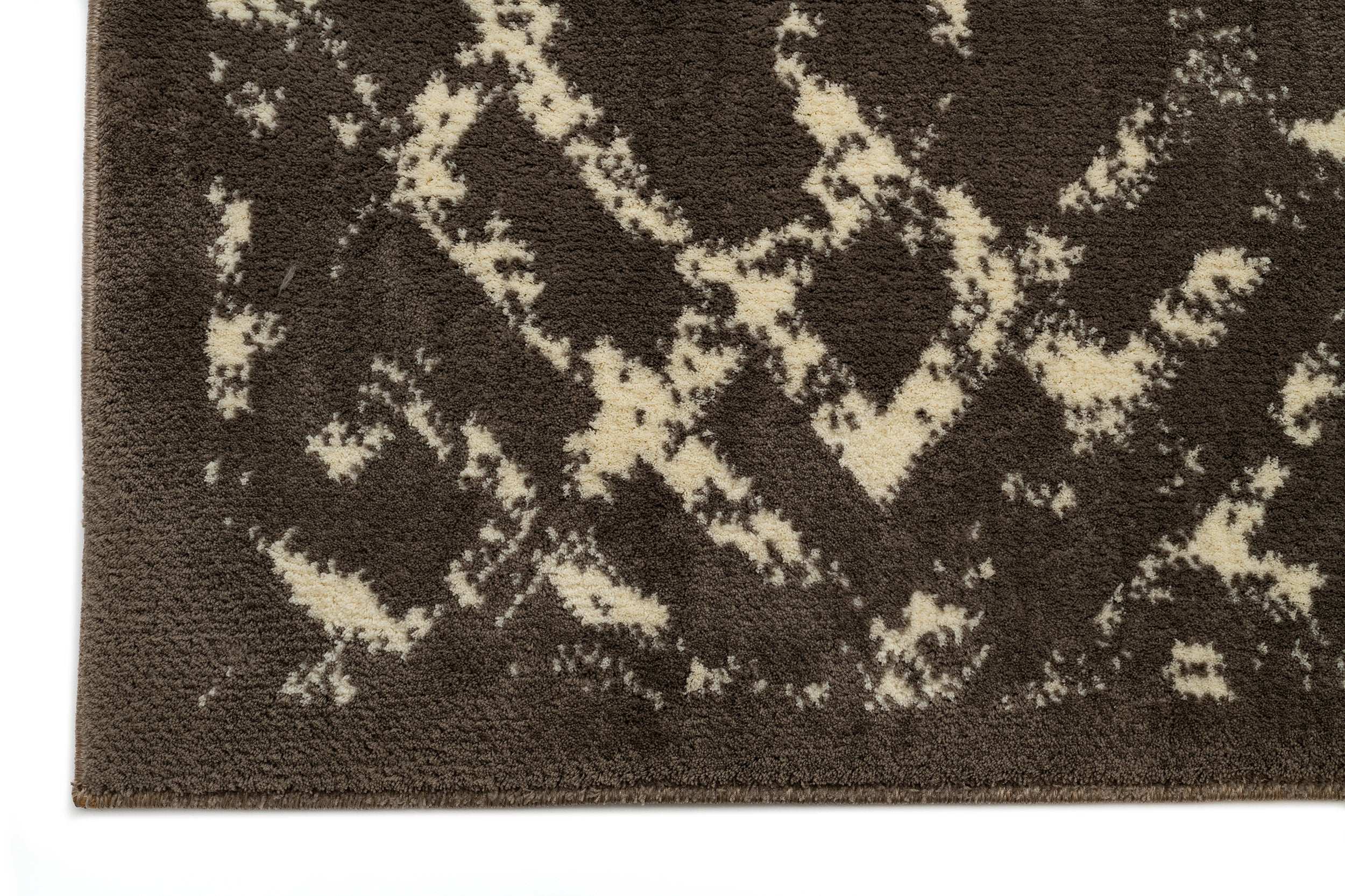 Modern Brown Rectangular Polyester Kitchen Rug Otantik 2618A