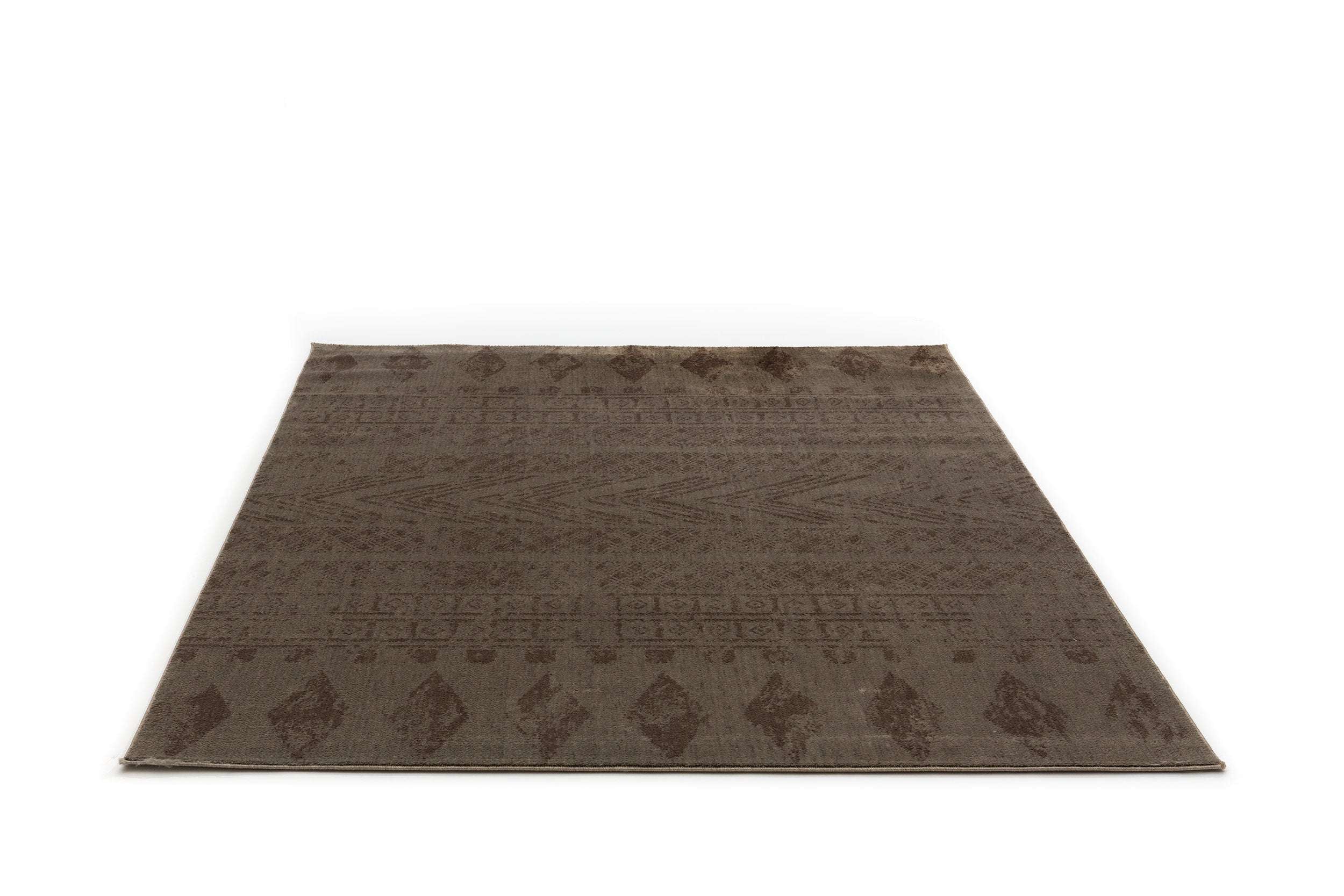 Modern/Abstract Kitchen Rug Brown Polyester Rectangular Otantik 2617A
