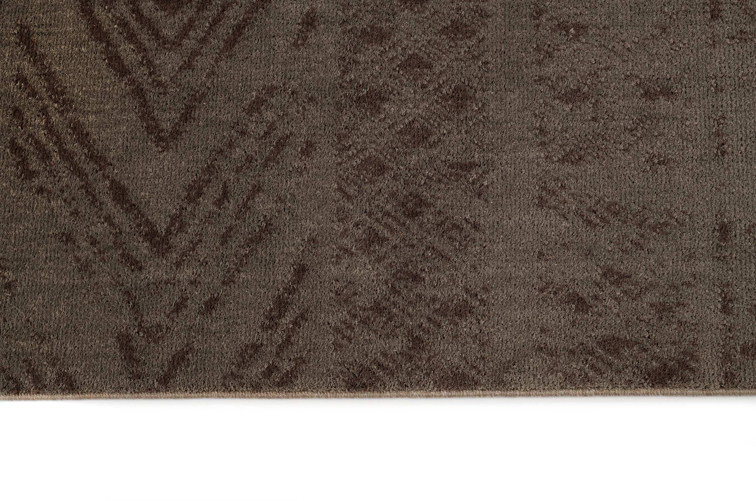 Modern/Abstract Kitchen Rug Brown Polyester Rectangular Otantik 2617A