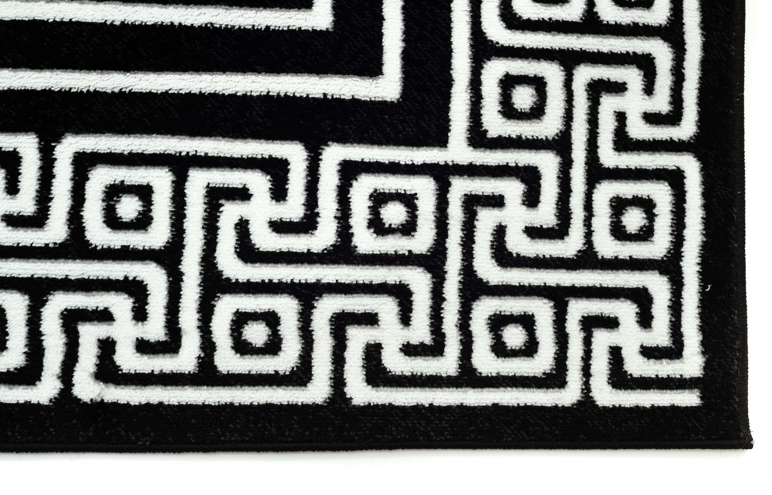 Modern Black Polypropylene Kitchen Rug Festival 2890B