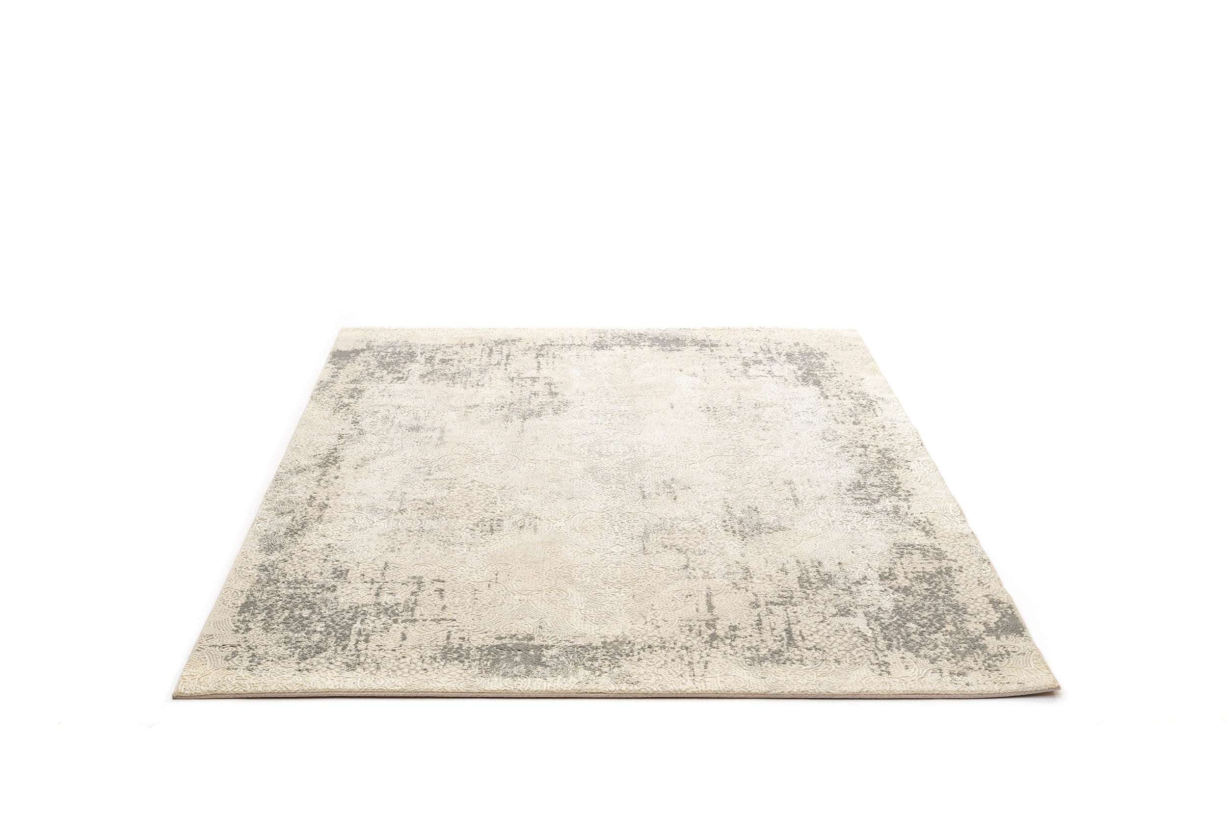 Abstract Living Room Carpet Grey/Beige Polyester/Polypropylene SilaLux 2930A