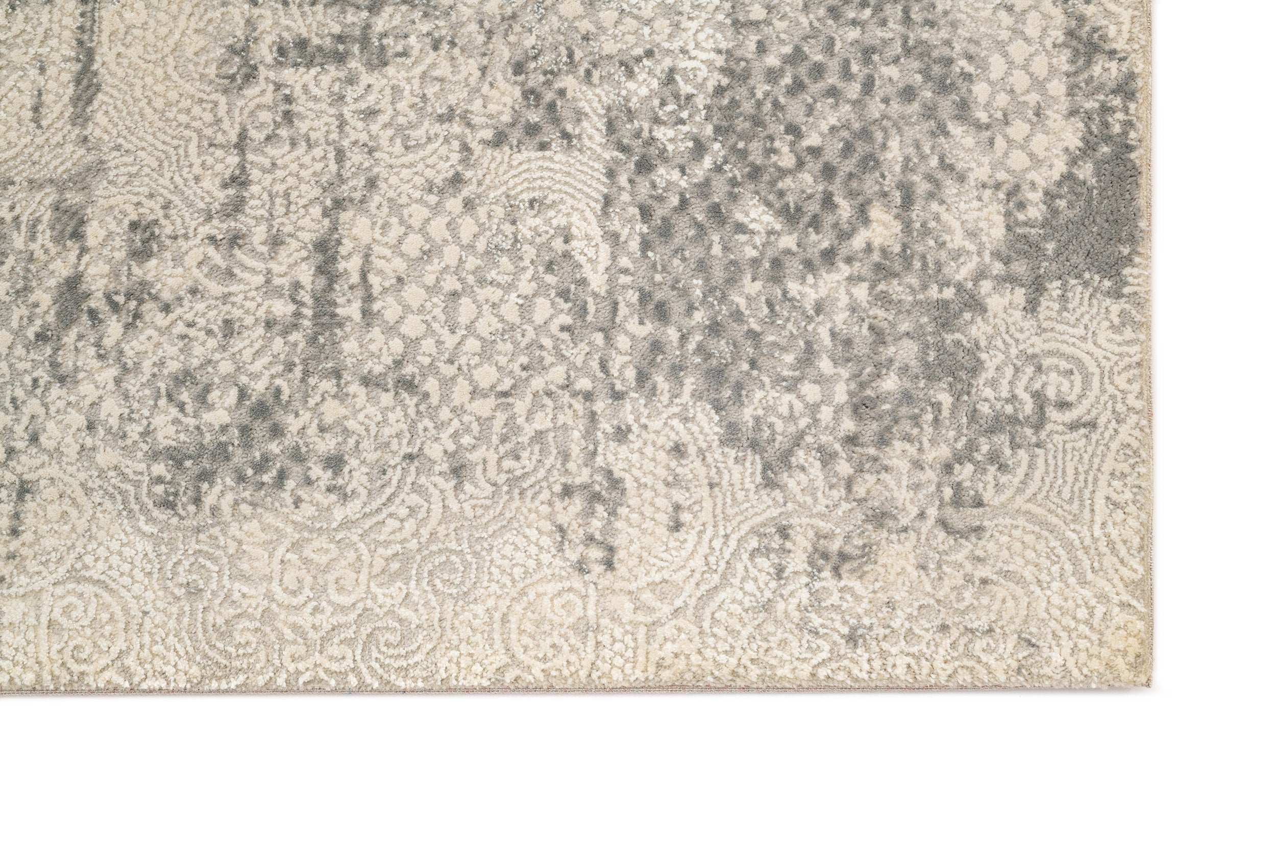 Abstract Living Room Carpet Grey/Beige Polyester/Polypropylene SilaLux 2930A