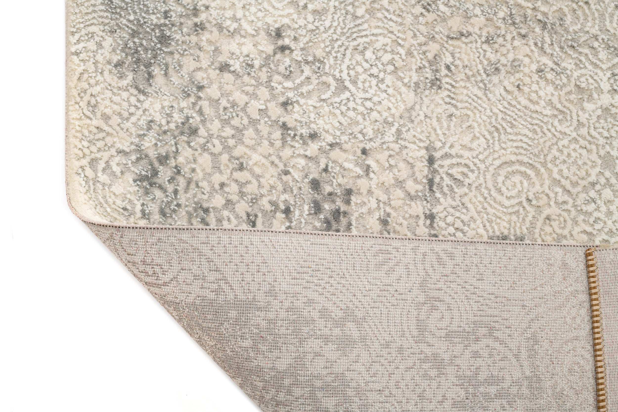 Abstract Living Room Carpet Grey/Beige Polyester/Polypropylene SilaLux 2930A