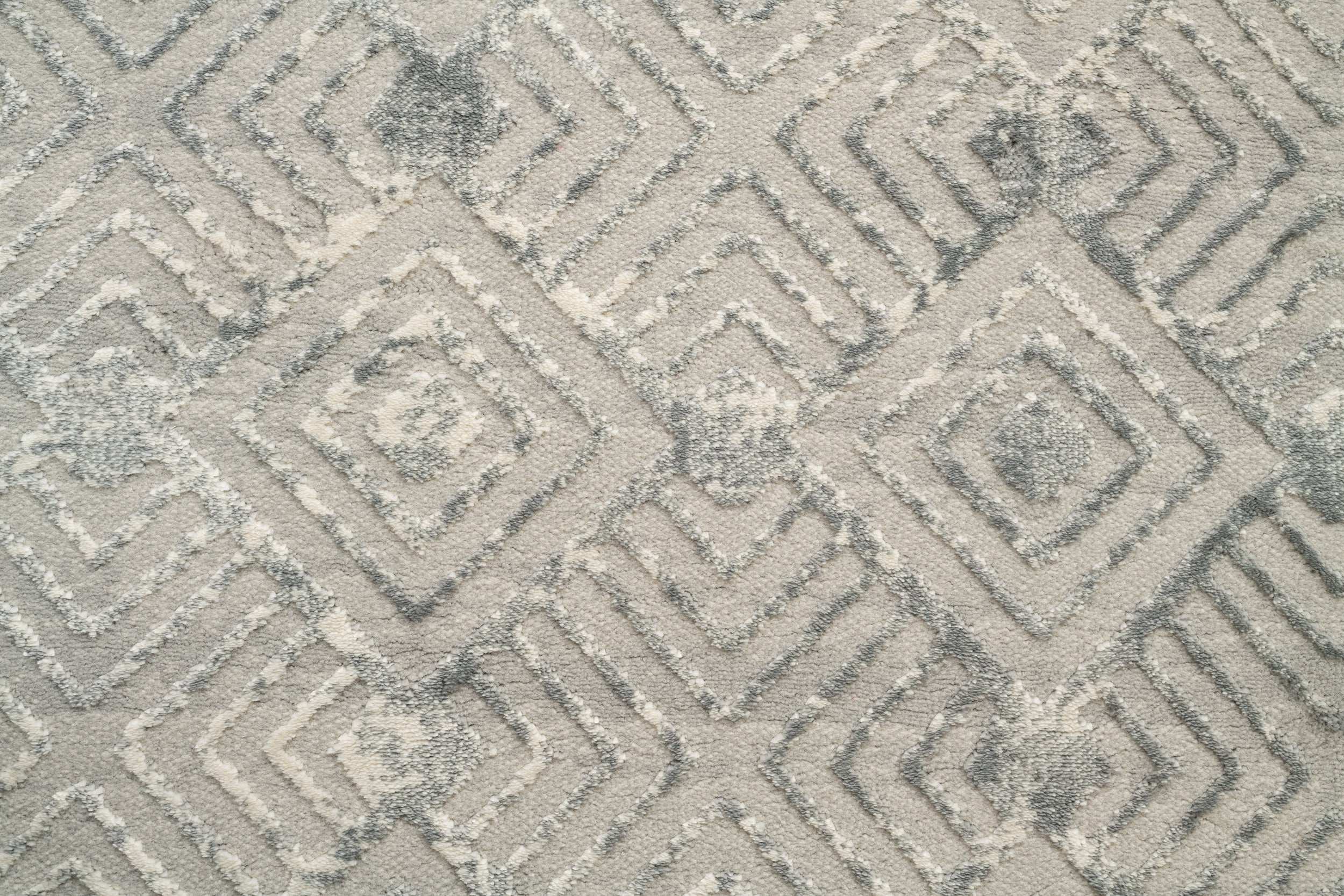 Modern/Abstract Kitchen Rug Grey Polyester/Polypropylene SilaLux 4940A