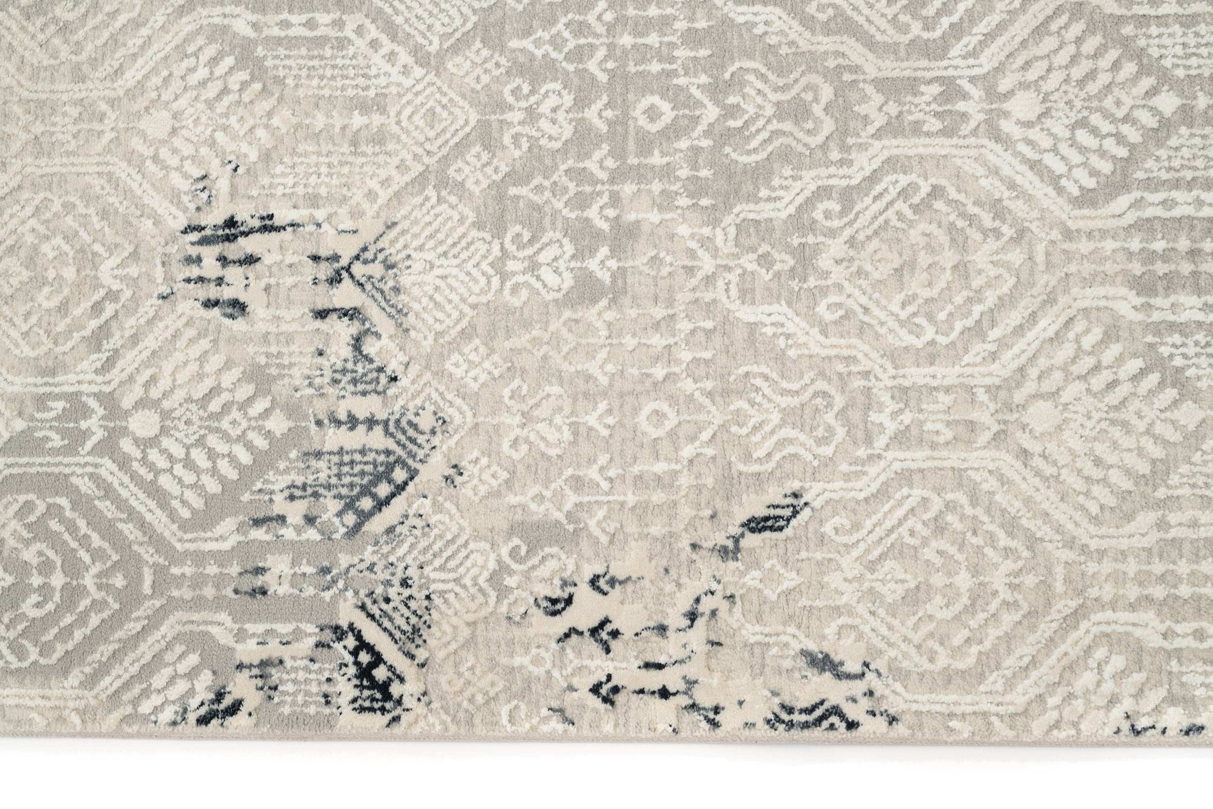 Modern Children's Room Carpet Blue/Cream Polyester/Polypropylene SilaLux 2927A