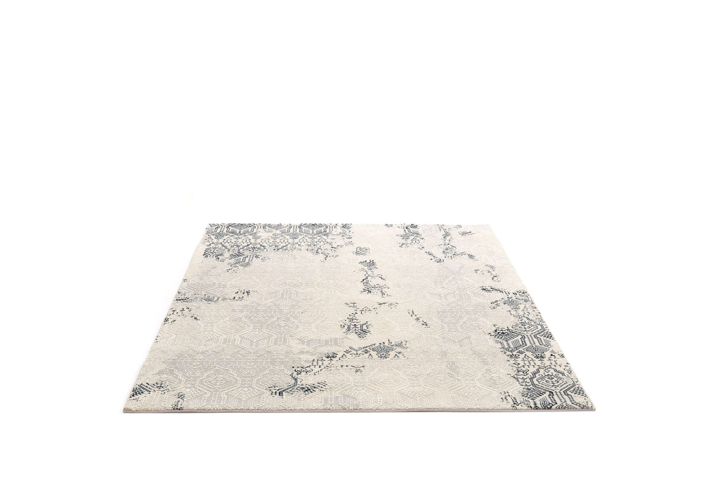 Modern Children's Room Carpet Blue/Cream Polyester/Polypropylene SilaLux 2927A