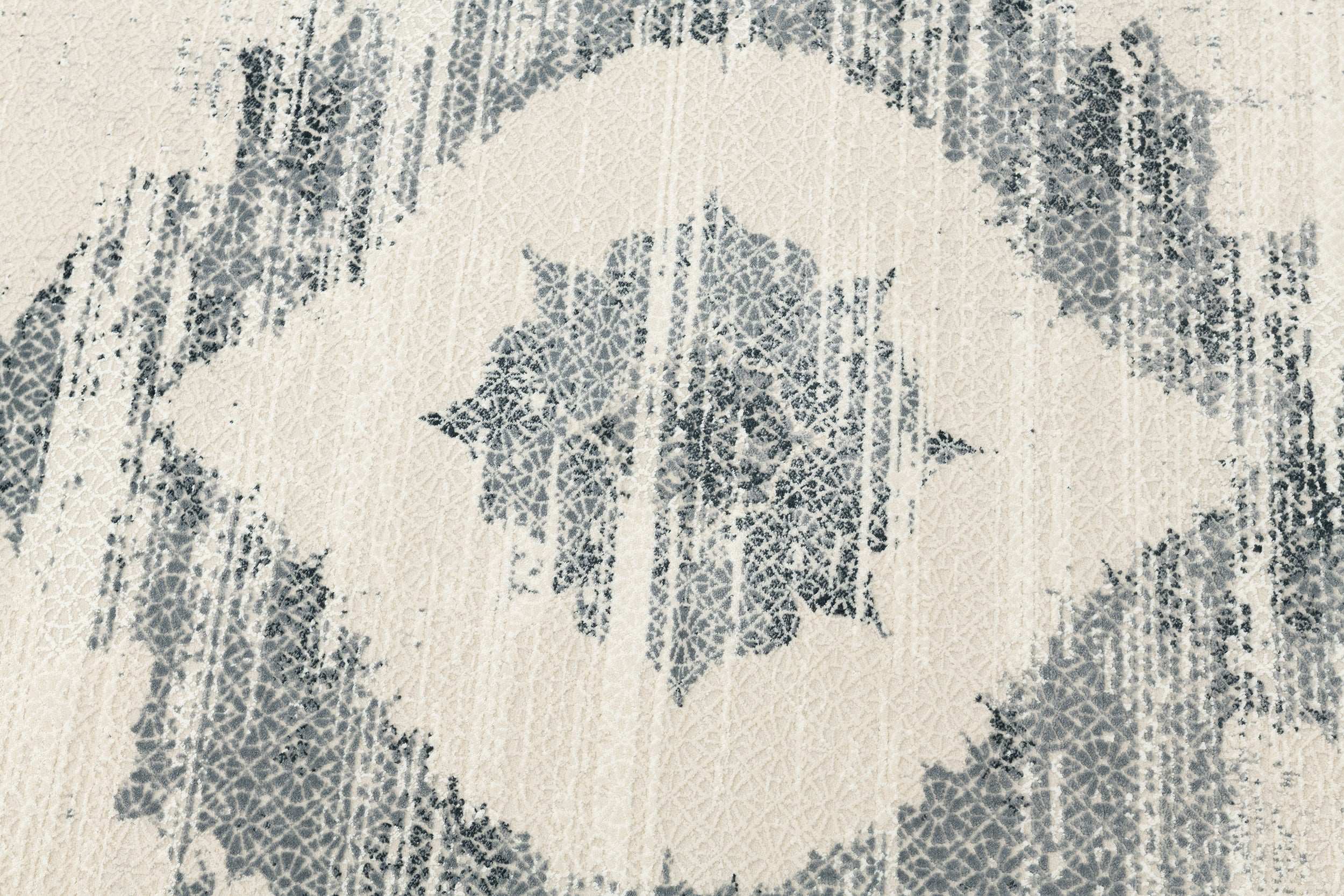 Vintage Living Room Carpet Blue/Grey Polyester/Polypropylene SilaLux 2983A