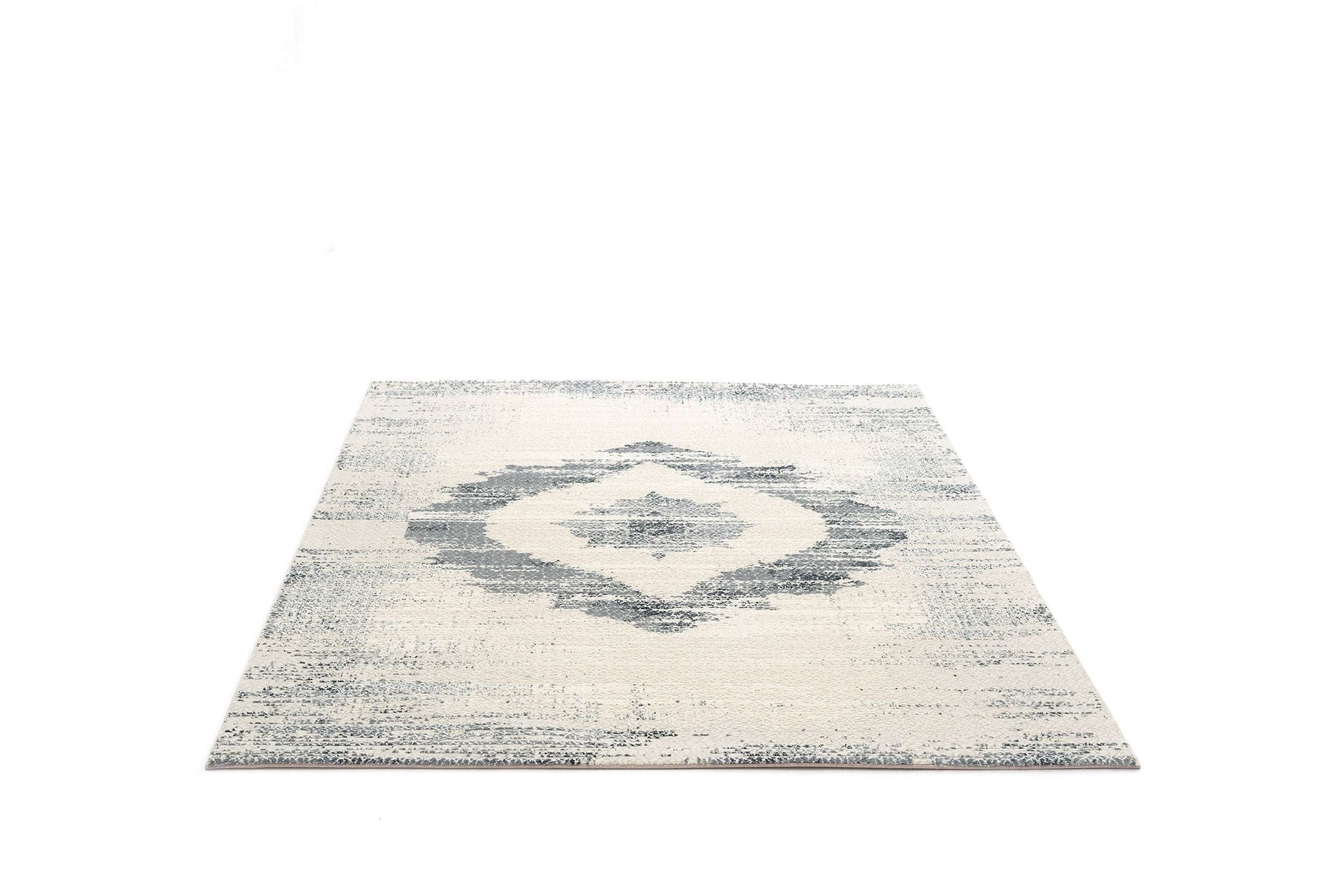 Vintage Living Room Carpet Blue/Grey Polyester/Polypropylene SilaLux 2983A