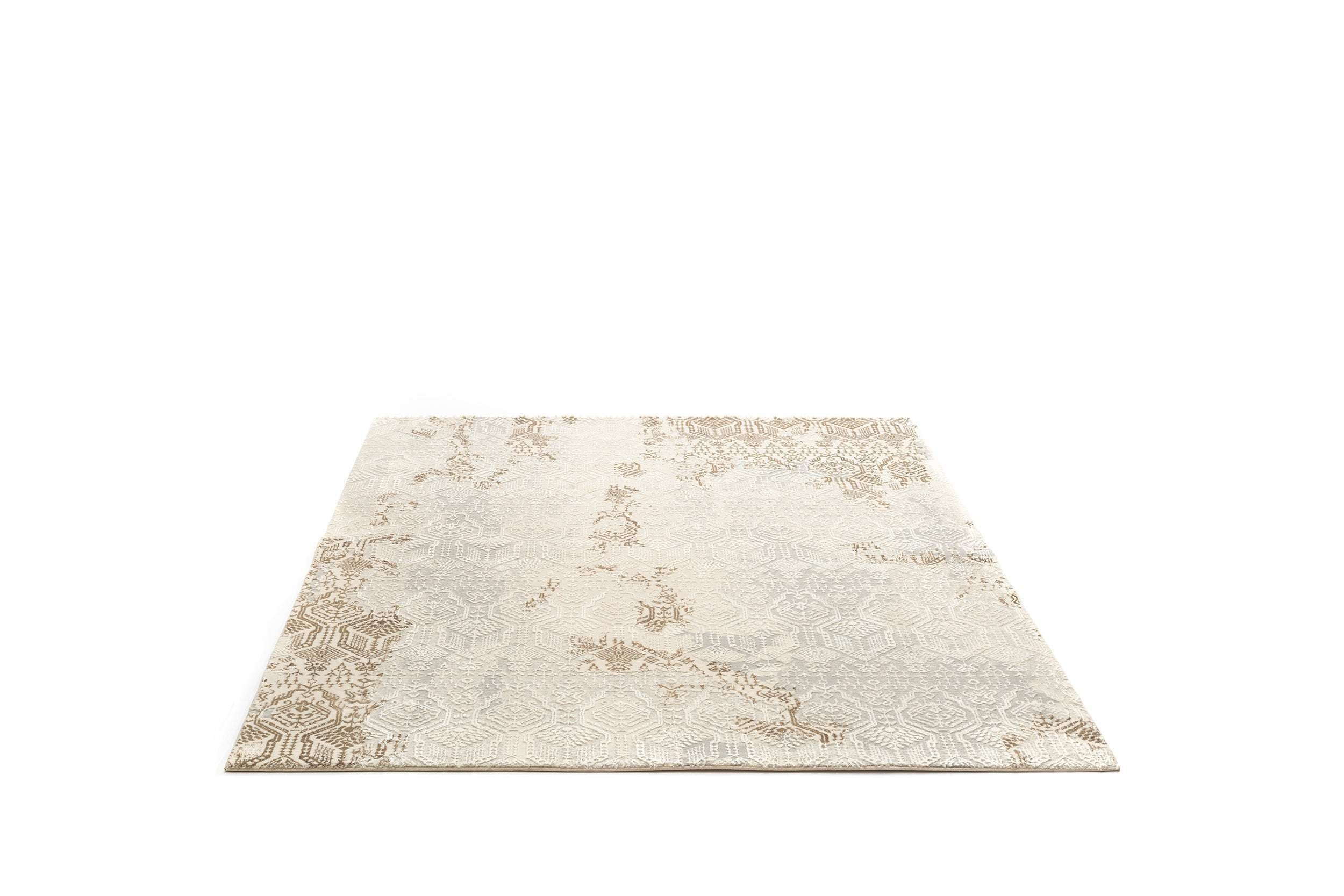 Modern Living Room Carpet Beige/Cream Polyester/Polypropylene SilaLux 2927A