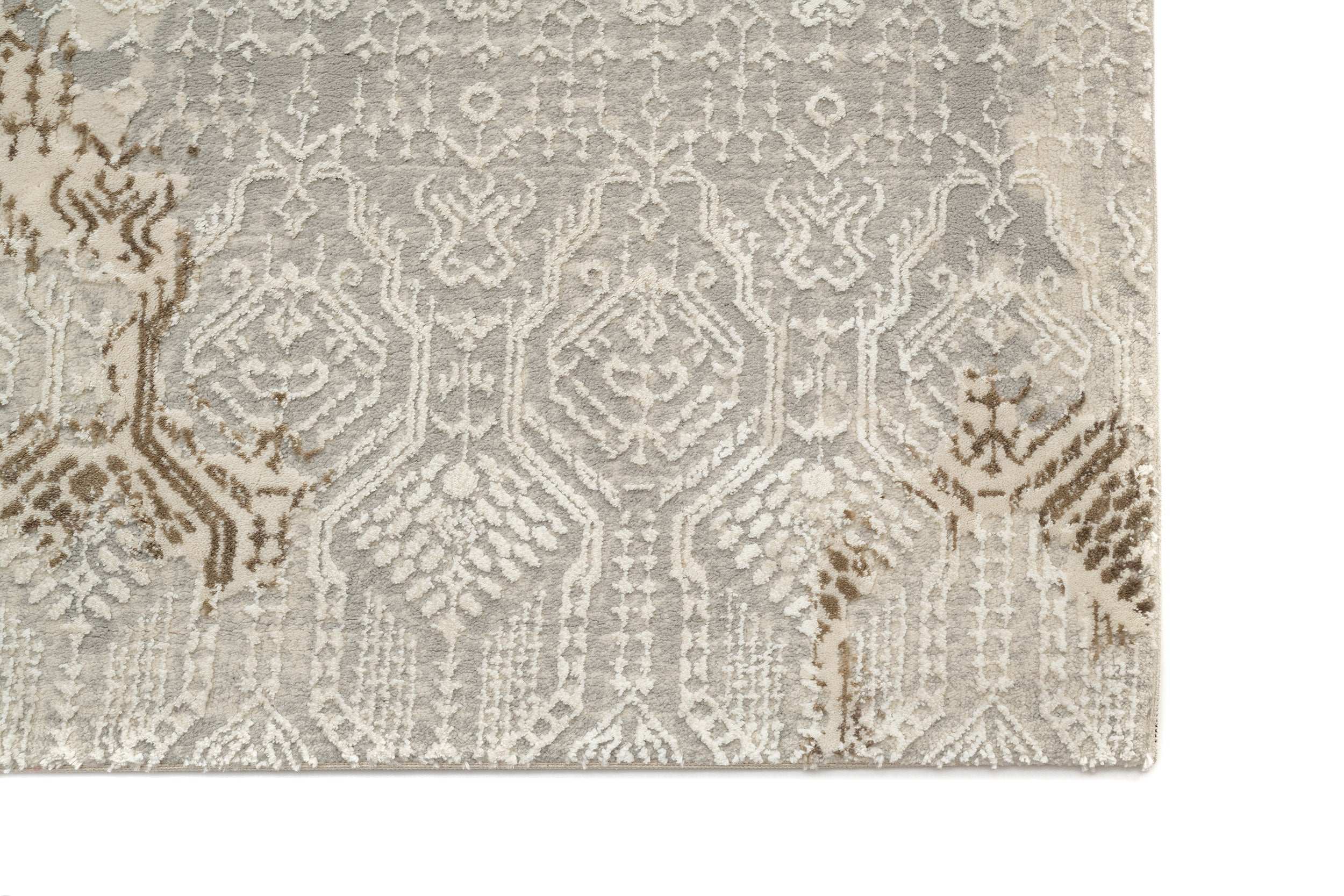 Modern Living Room Carpet Beige/Cream Polyester/Polypropylene SilaLux 2927A