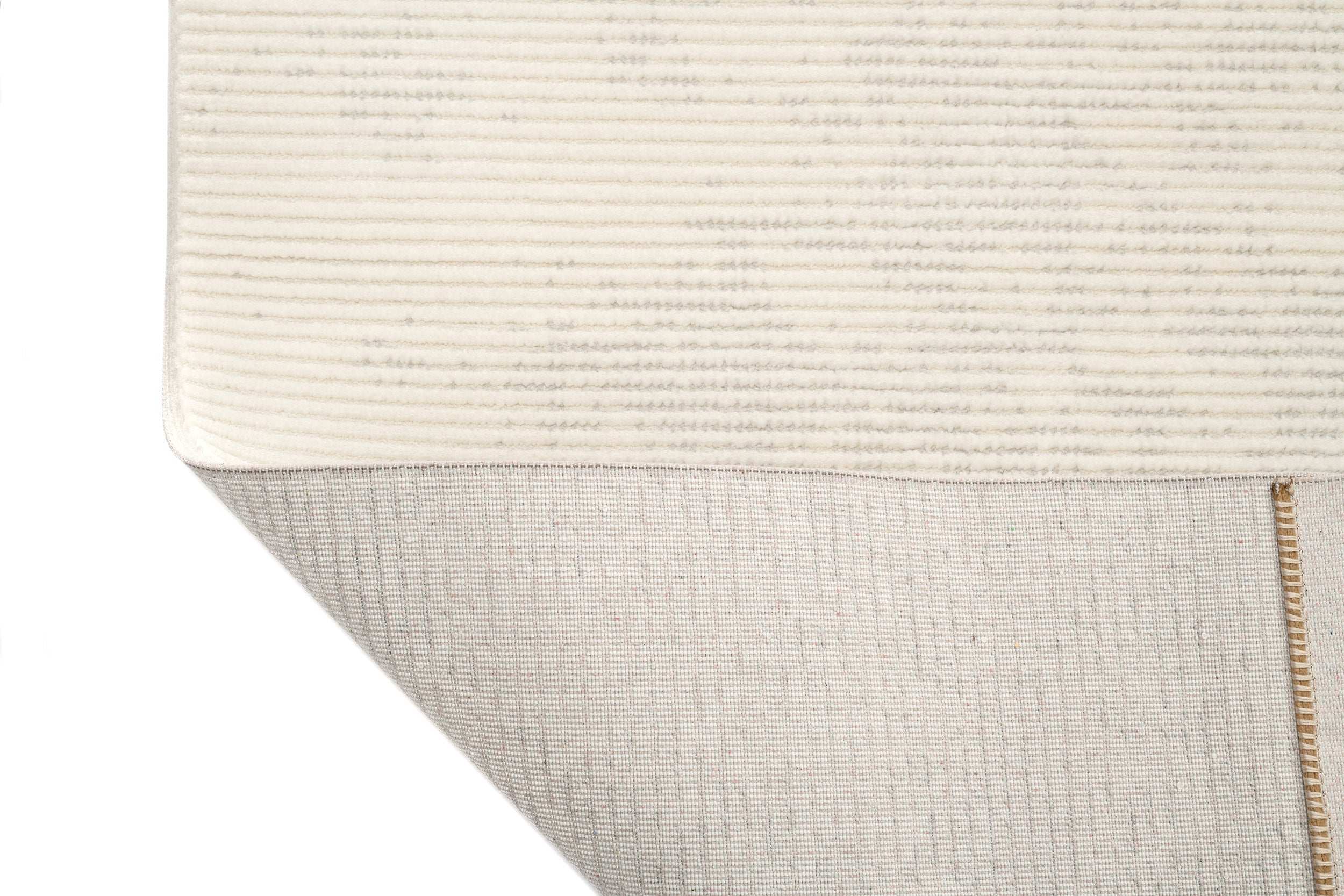 Modern Living Room Carpet Cream/Grey Polyester/Polypropylene SilaLux 5605A