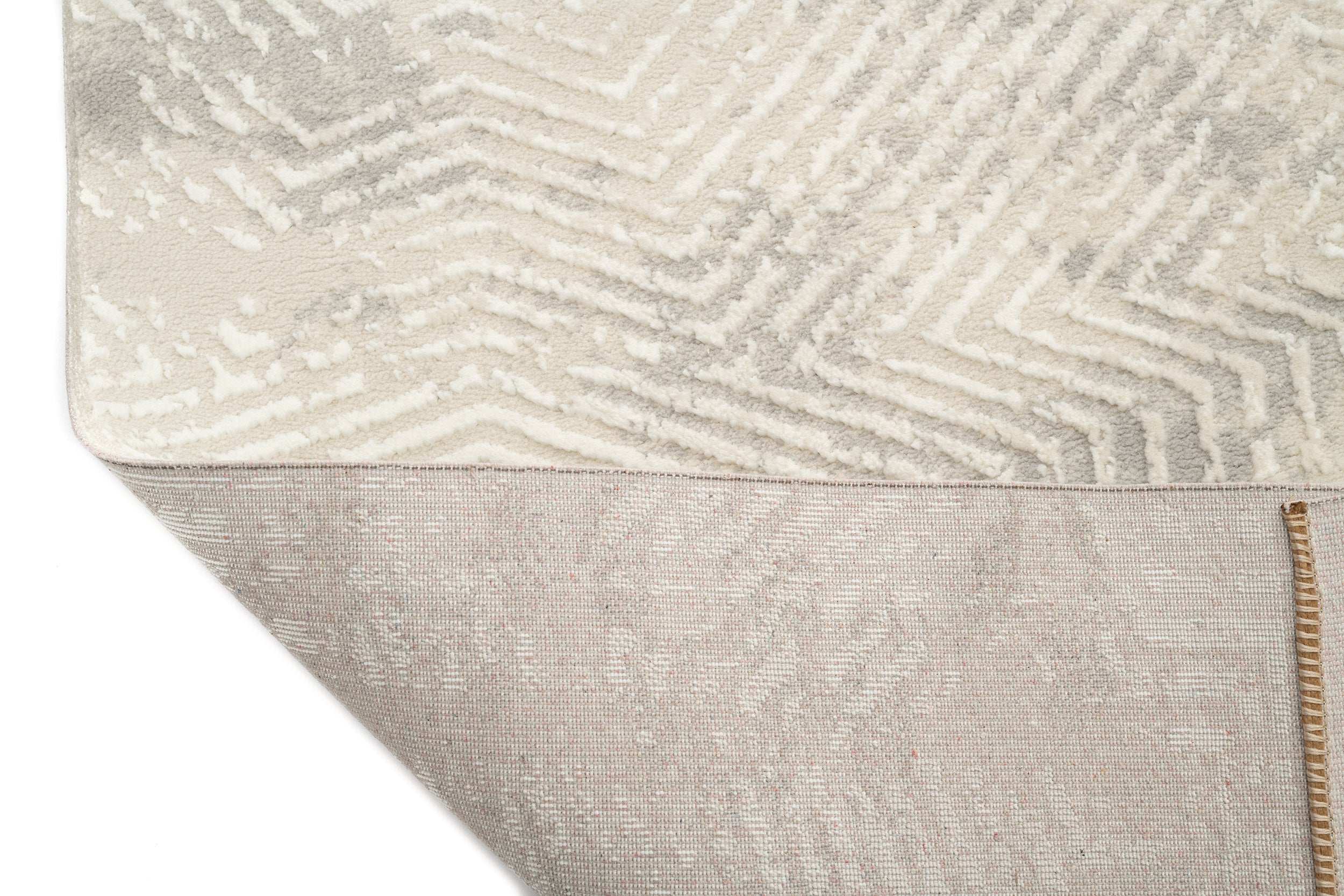 Modern Living Room Carpet Beige/Grey Polyester/Polypropylene SilaLux 2990A