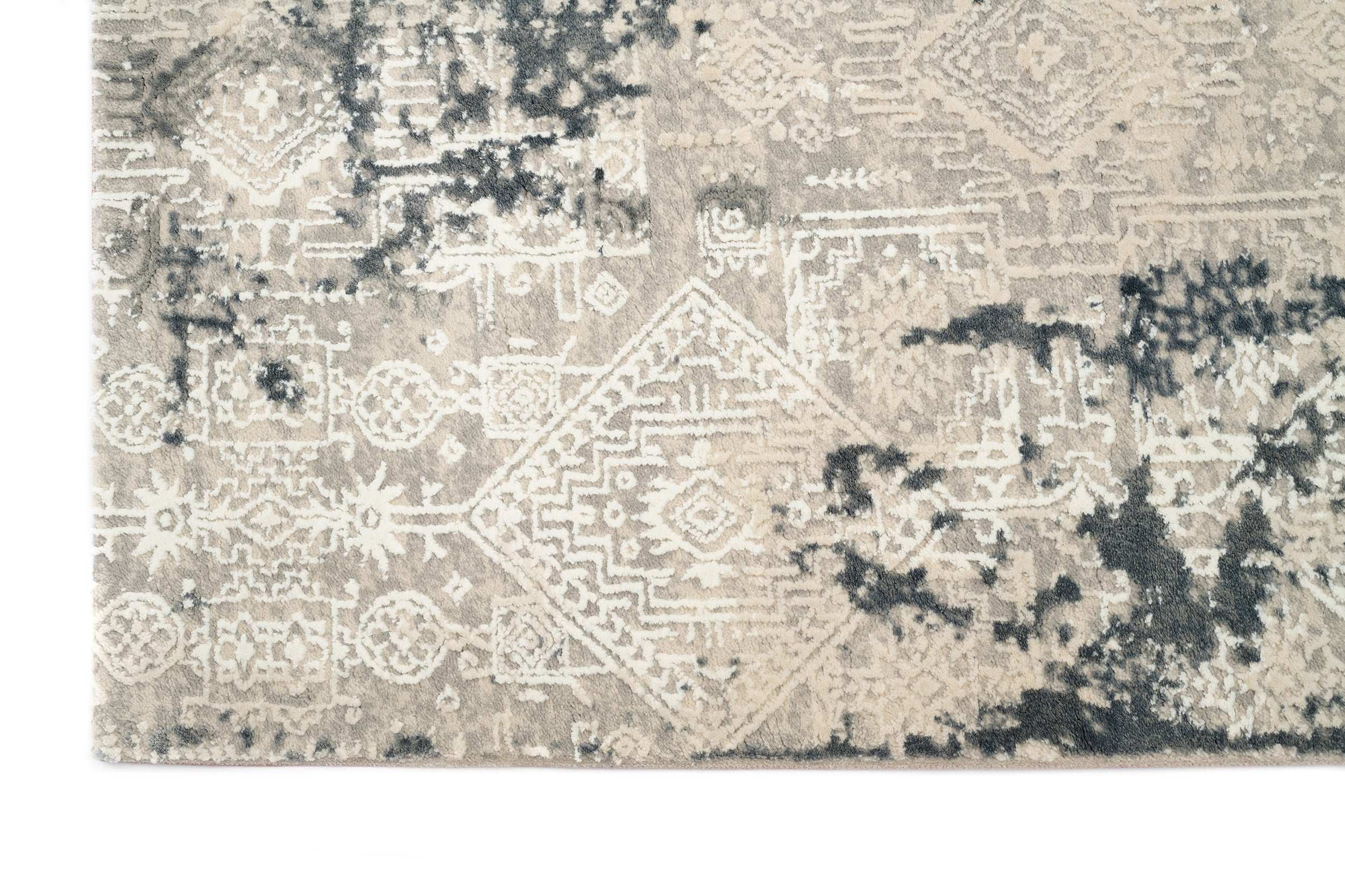 Modern/Abstract Living Room Carpet Blue/Grey Polyester/Polypropylene SilaLux 2953A