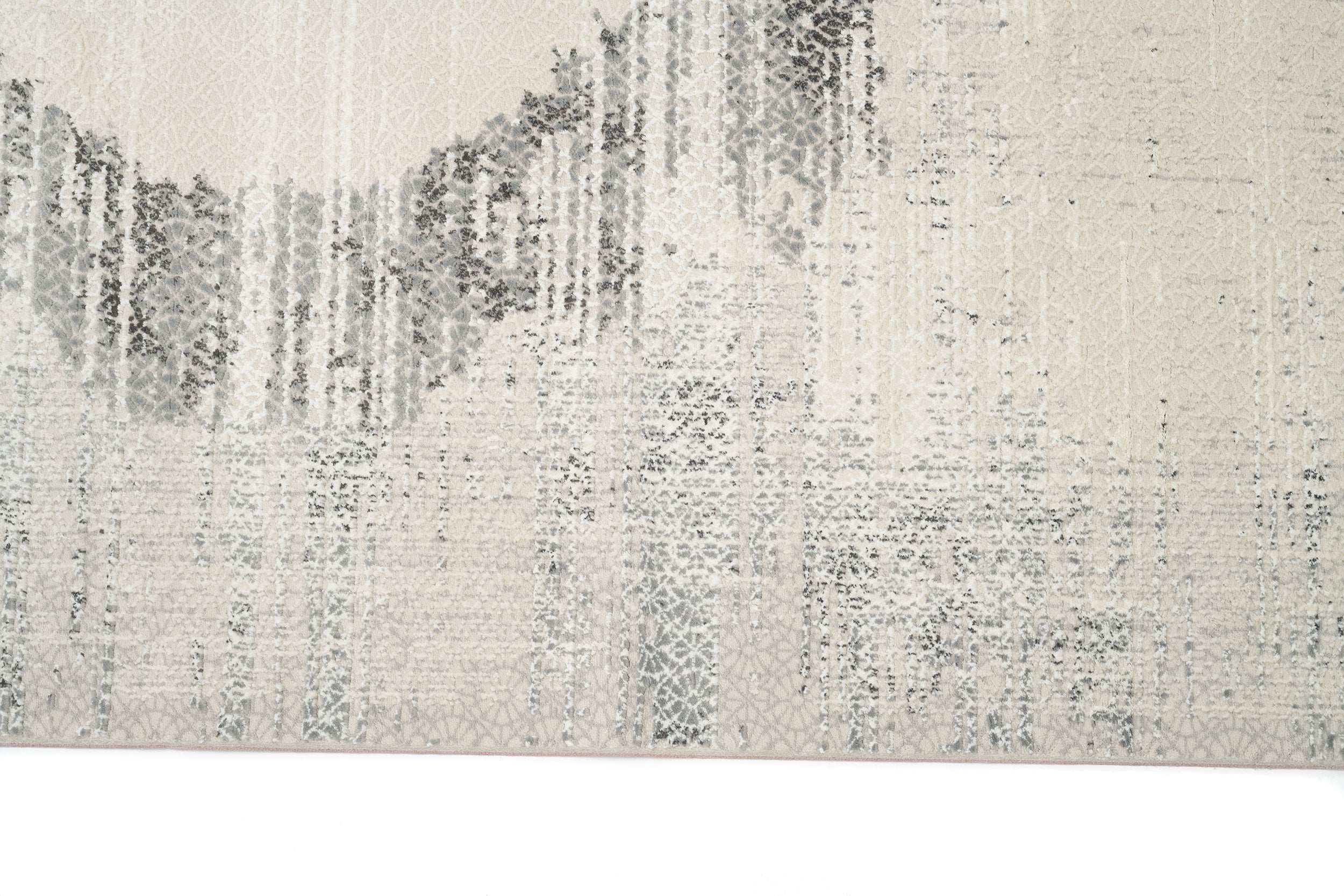 Vintage Living Room Rug Grey/Cream Polyester/Polypropylene SilaLux 2983A