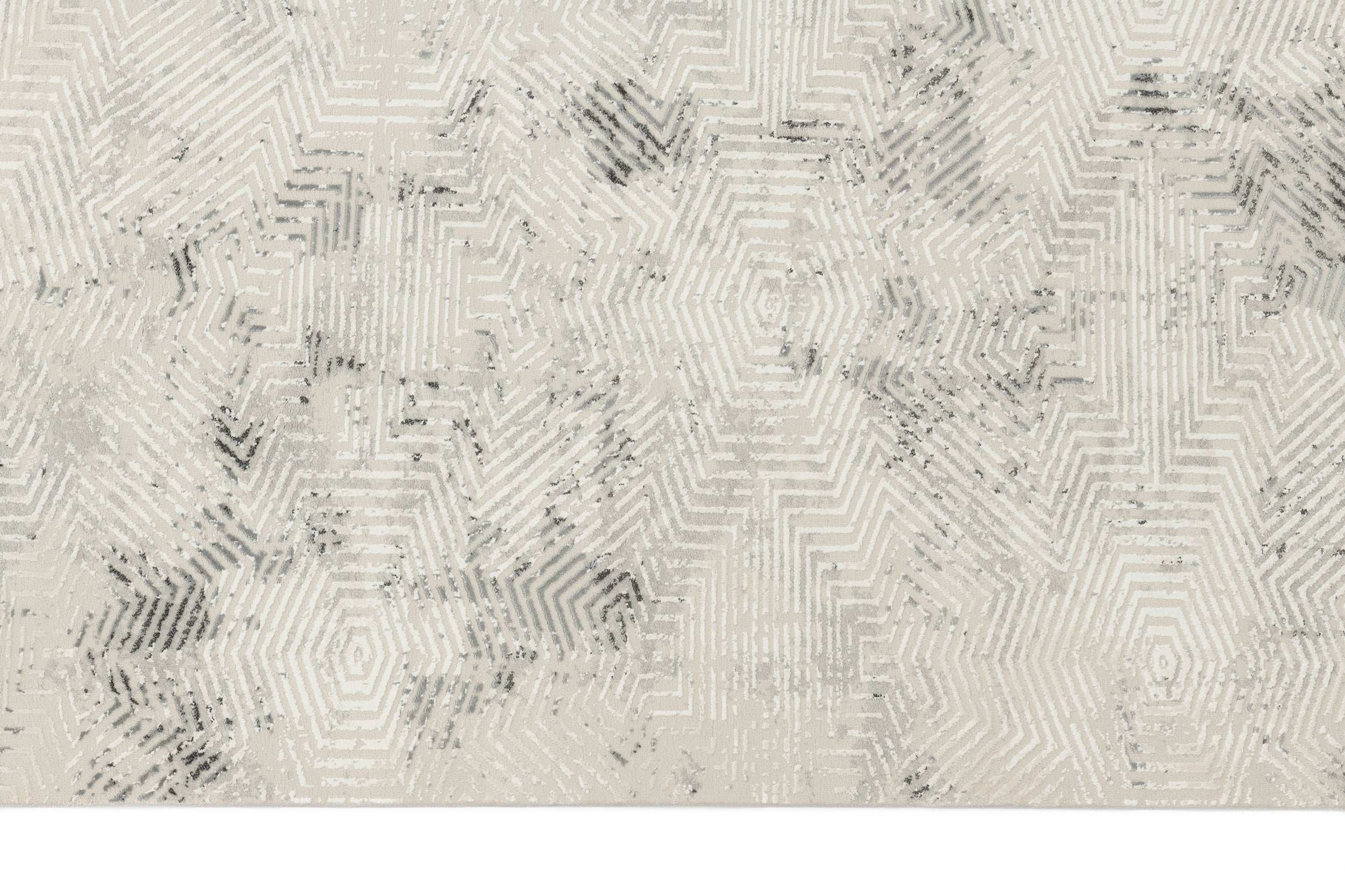 Modern/Abstract Living Room Carpet Grey Polyester/Polypropylene SilaLux 2990A